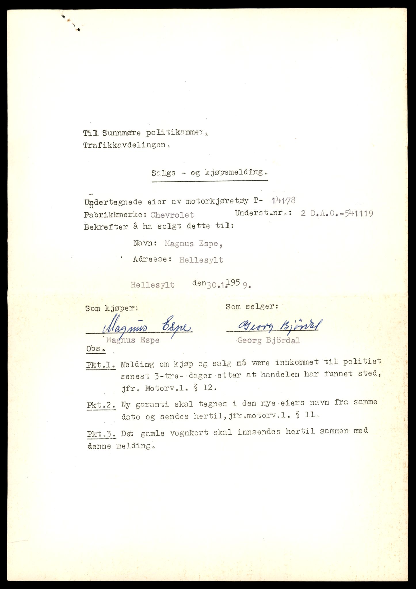 Møre og Romsdal vegkontor - Ålesund trafikkstasjon, AV/SAT-A-4099/F/Fe/L0043: Registreringskort for kjøretøy T 14080 - T 14204, 1927-1998, s. 2549