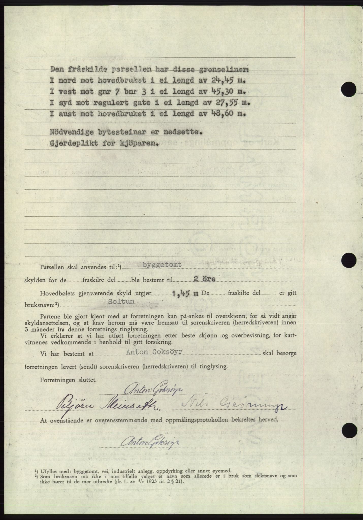 Søre Sunnmøre sorenskriveri, AV/SAT-A-4122/1/2/2C/L0108: Pantebok nr. 34A, 1957-1958, Dagboknr: 3175/1957