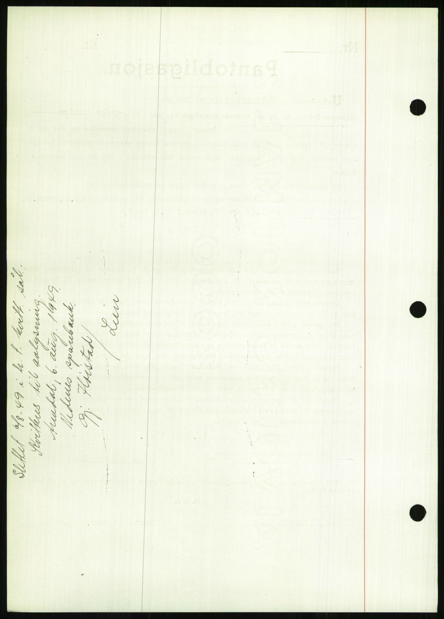 Nedenes sorenskriveri, SAK/1221-0006/G/Gb/Gbb/L0002: Pantebok nr. II, 1942-1945, Dagboknr: 667/1943