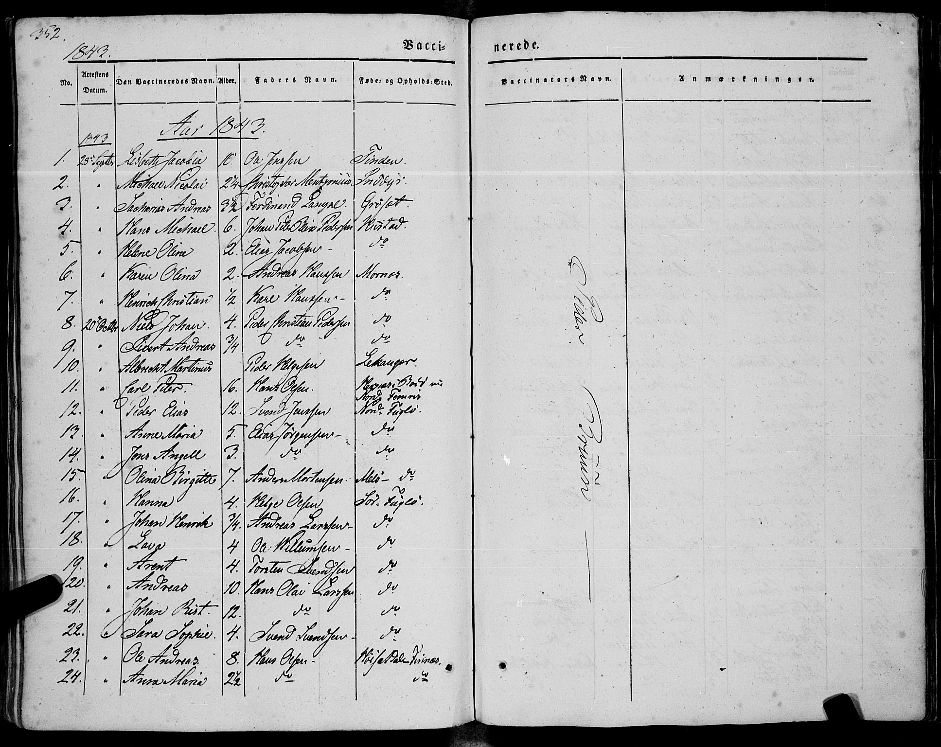 Ministerialprotokoller, klokkerbøker og fødselsregistre - Nordland, SAT/A-1459/805/L0097: Ministerialbok nr. 805A04, 1837-1861, s. 352