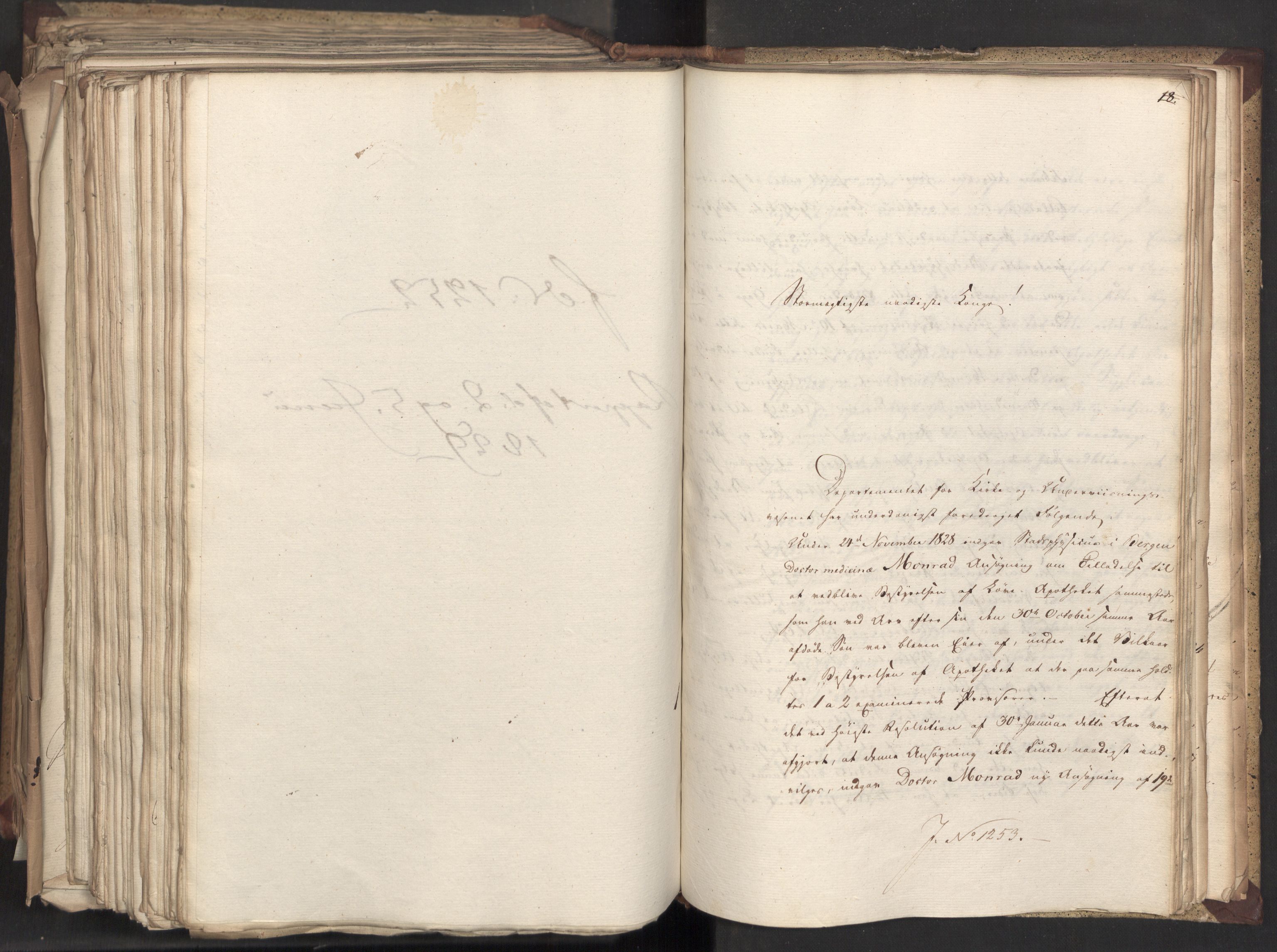Statsrådsavdelingen i Stockholm, AV/RA-S-1003/D/Da/L0059: Regjeringsinnstillinger nr. 1074-1275, 1829, s. 580