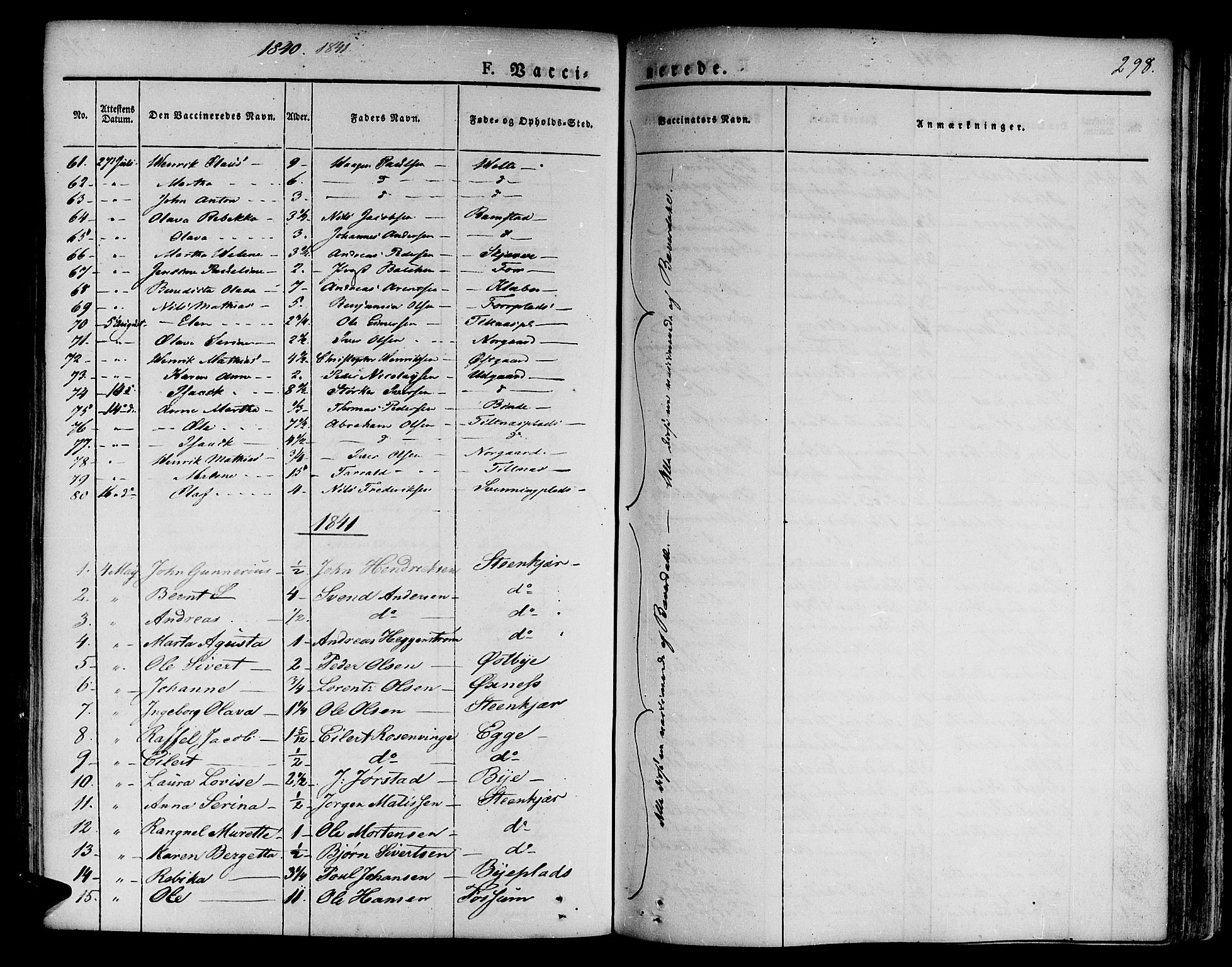 Ministerialprotokoller, klokkerbøker og fødselsregistre - Nord-Trøndelag, AV/SAT-A-1458/746/L0445: Ministerialbok nr. 746A04, 1826-1846, s. 298