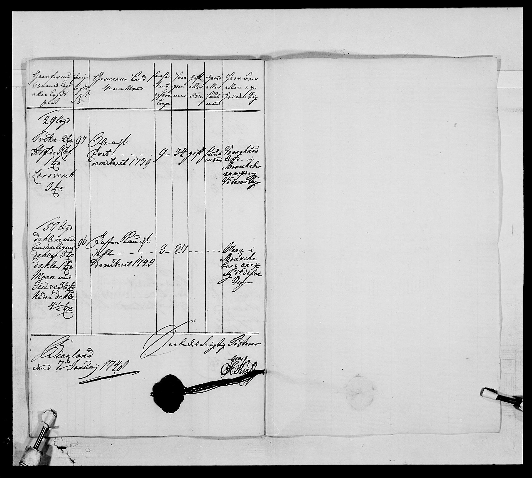 Kommanderende general (KG I) med Det norske krigsdirektorium, RA/EA-5419/E/Ea/L0522: 1. Vesterlenske regiment, 1718-1748, s. 335