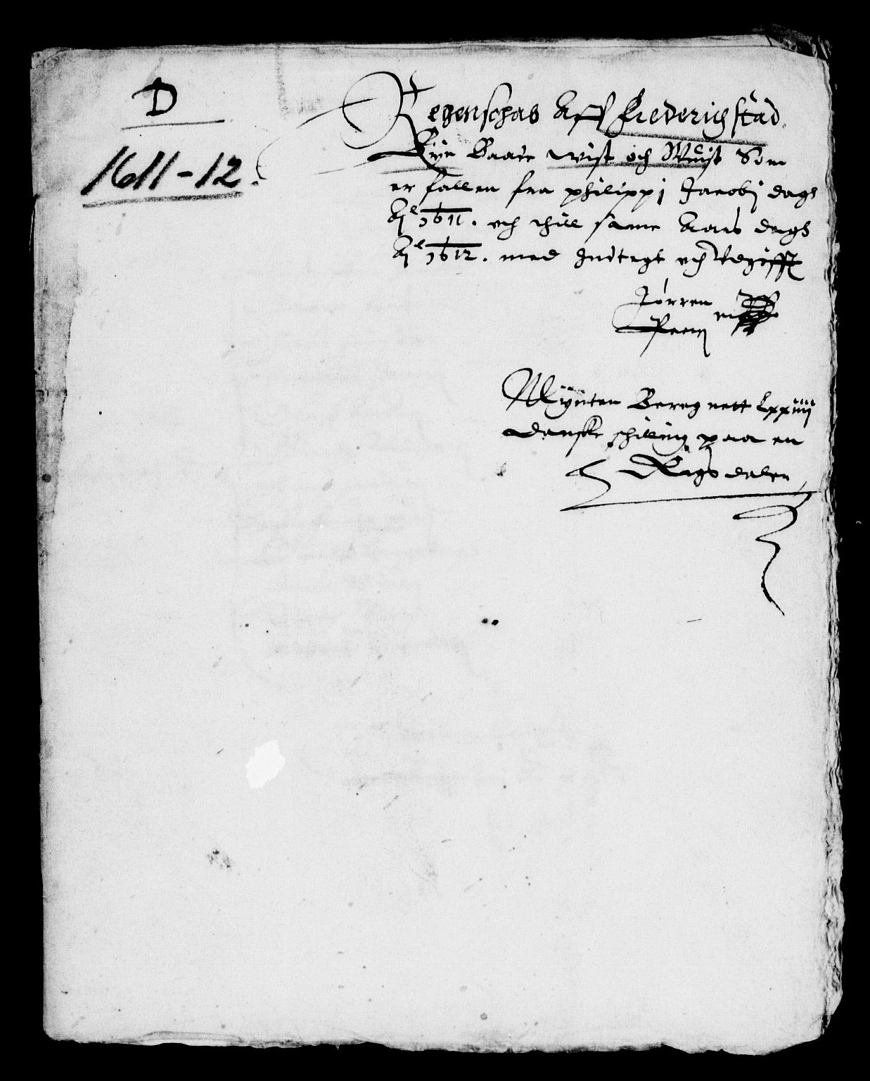 Rentekammeret inntil 1814, Reviderte regnskaper, Lensregnskaper, RA/EA-5023/R/Rb/Rba/L0027: Akershus len, 1611-1612