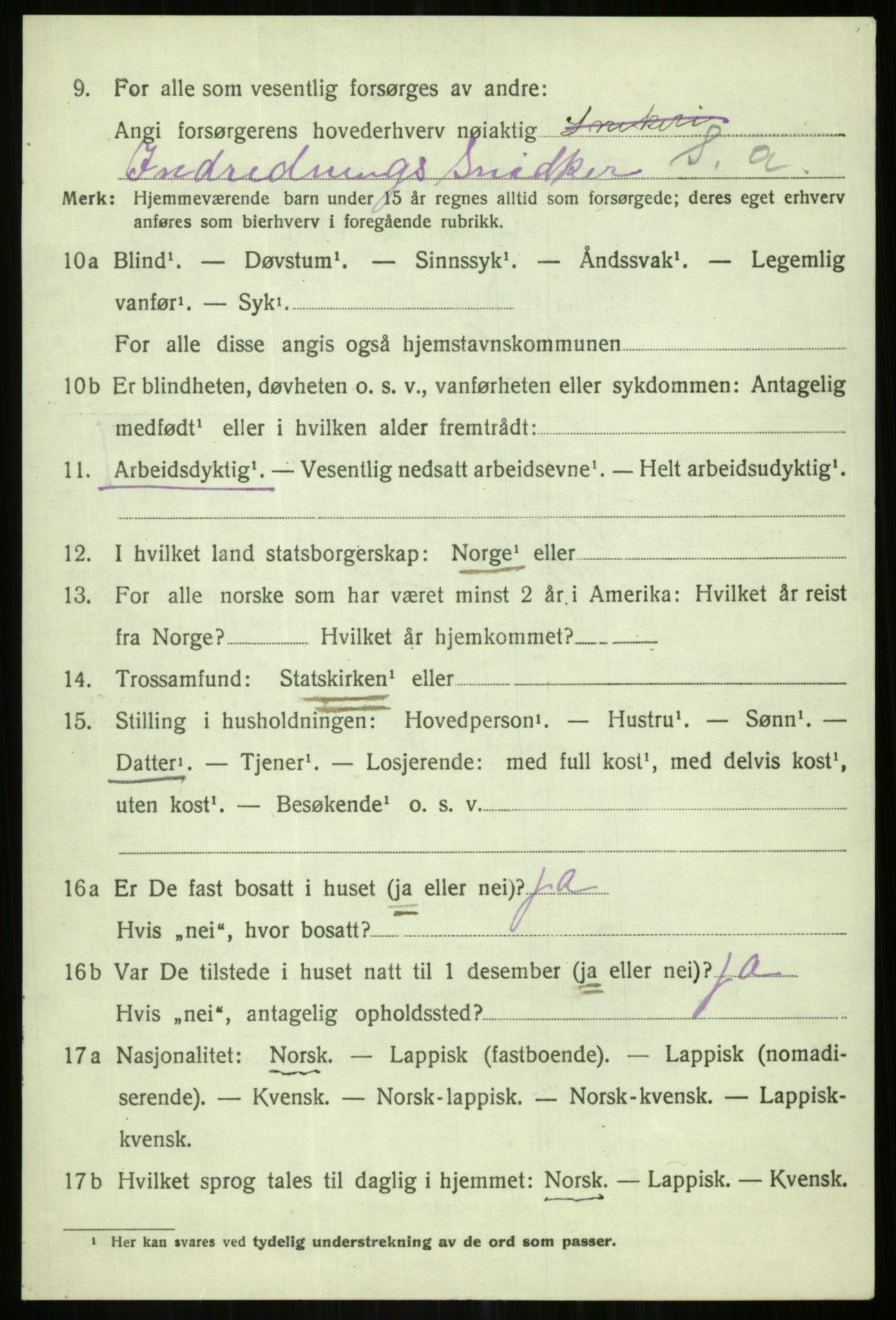 SATØ, Folketelling 1920 for 1936 Karlsøy herred, 1920, s. 4017