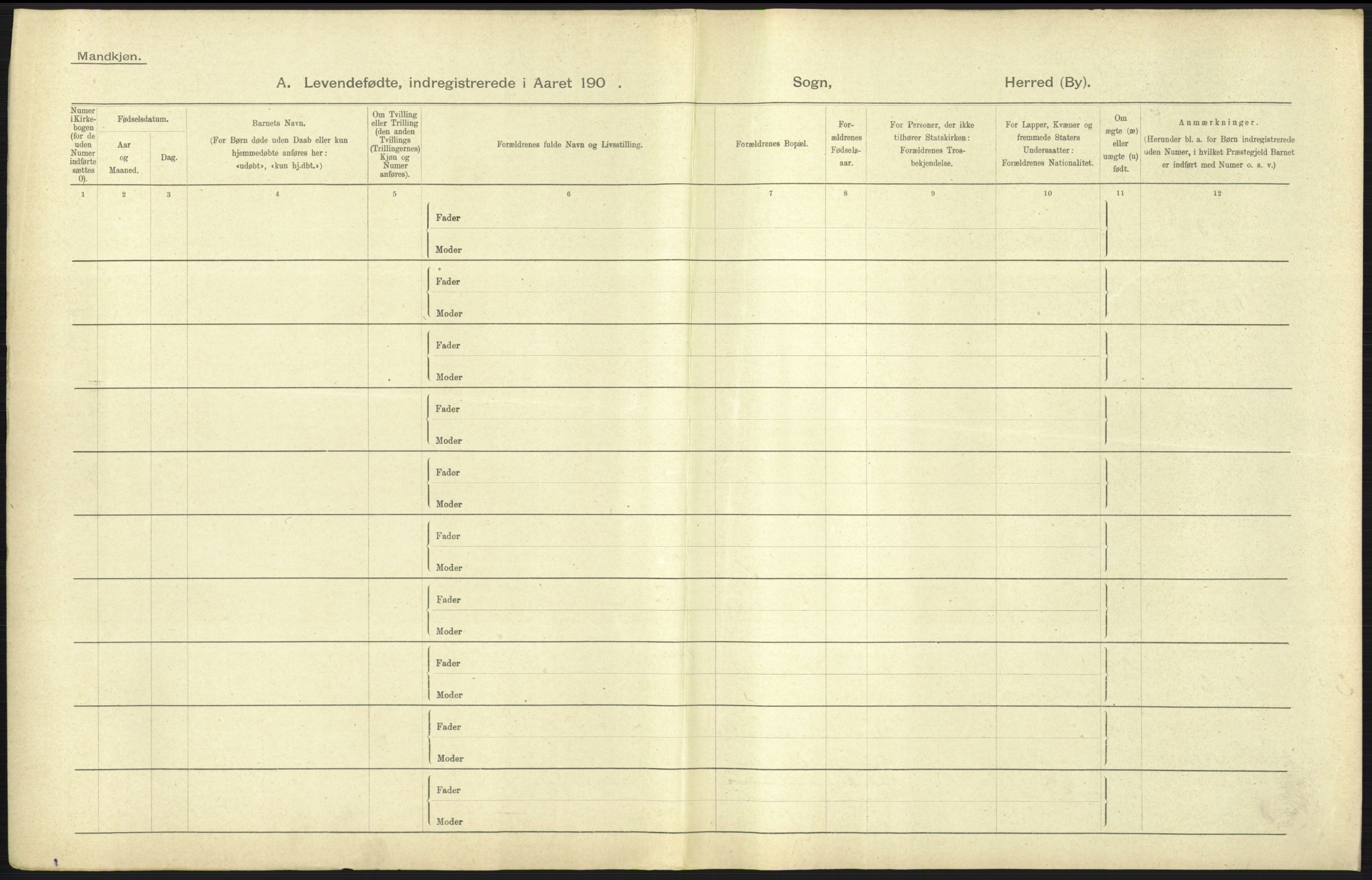 Statistisk sentralbyrå, Sosiodemografiske emner, Befolkning, AV/RA-S-2228/D/Df/Dfa/Dfaa/L0003: Kristiania: Fødte, 1903, s. 433