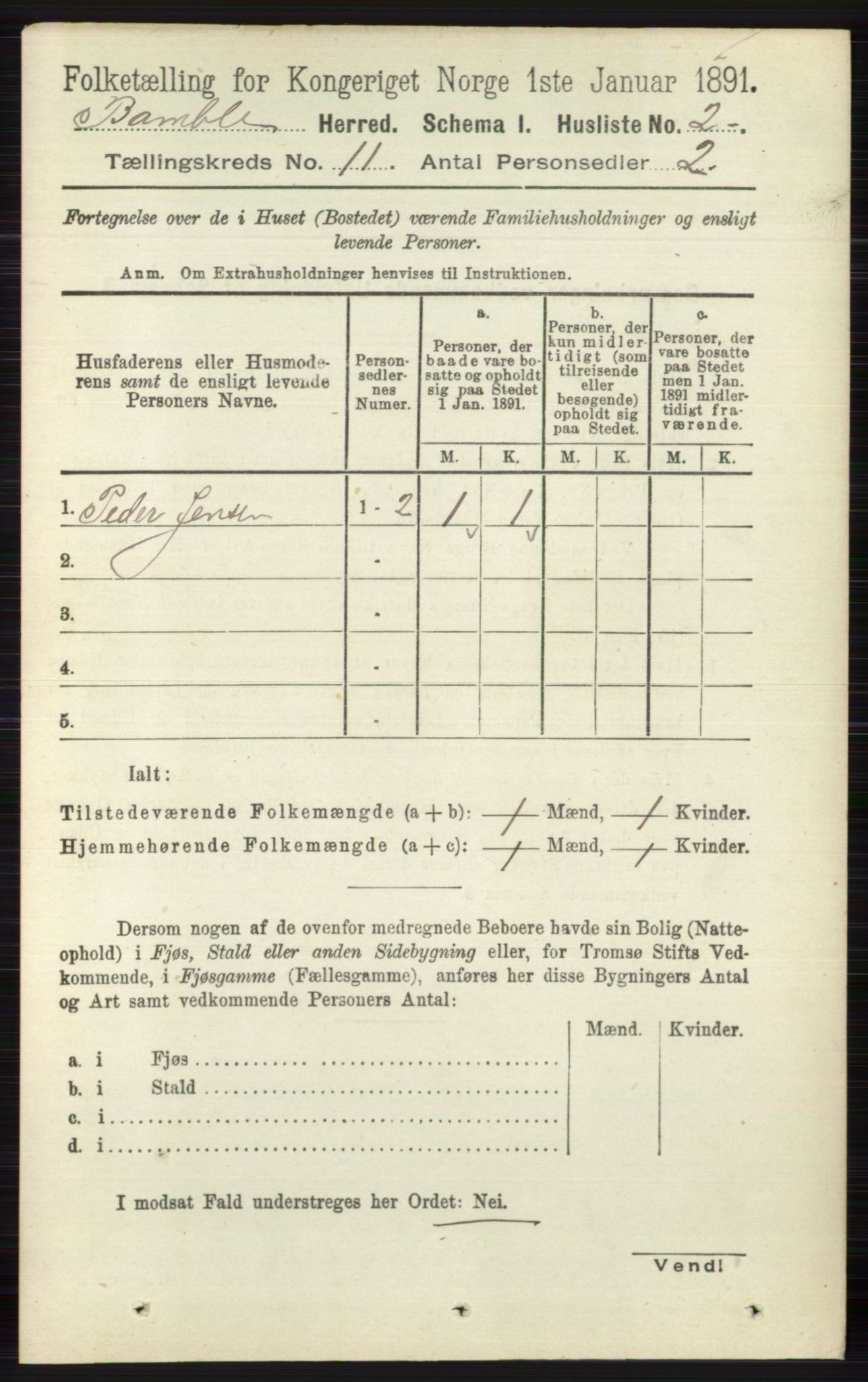 RA, Folketelling 1891 for 0814 Bamble herred, 1891, s. 6219