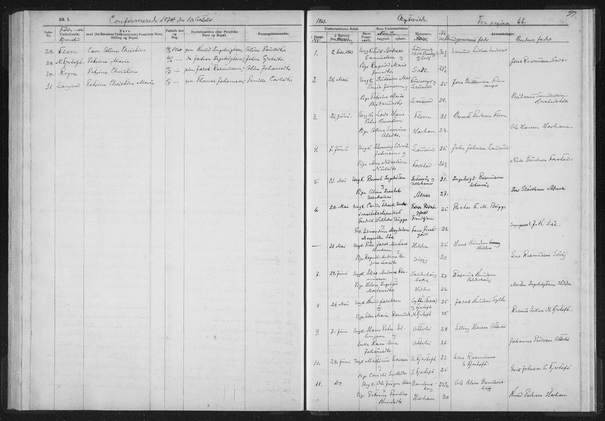 Ministerialprotokoller, klokkerbøker og fødselsregistre - Møre og Romsdal, AV/SAT-A-1454/536/L0514: Ministerialbok nr. 536D01, 1840-1875, s. 97