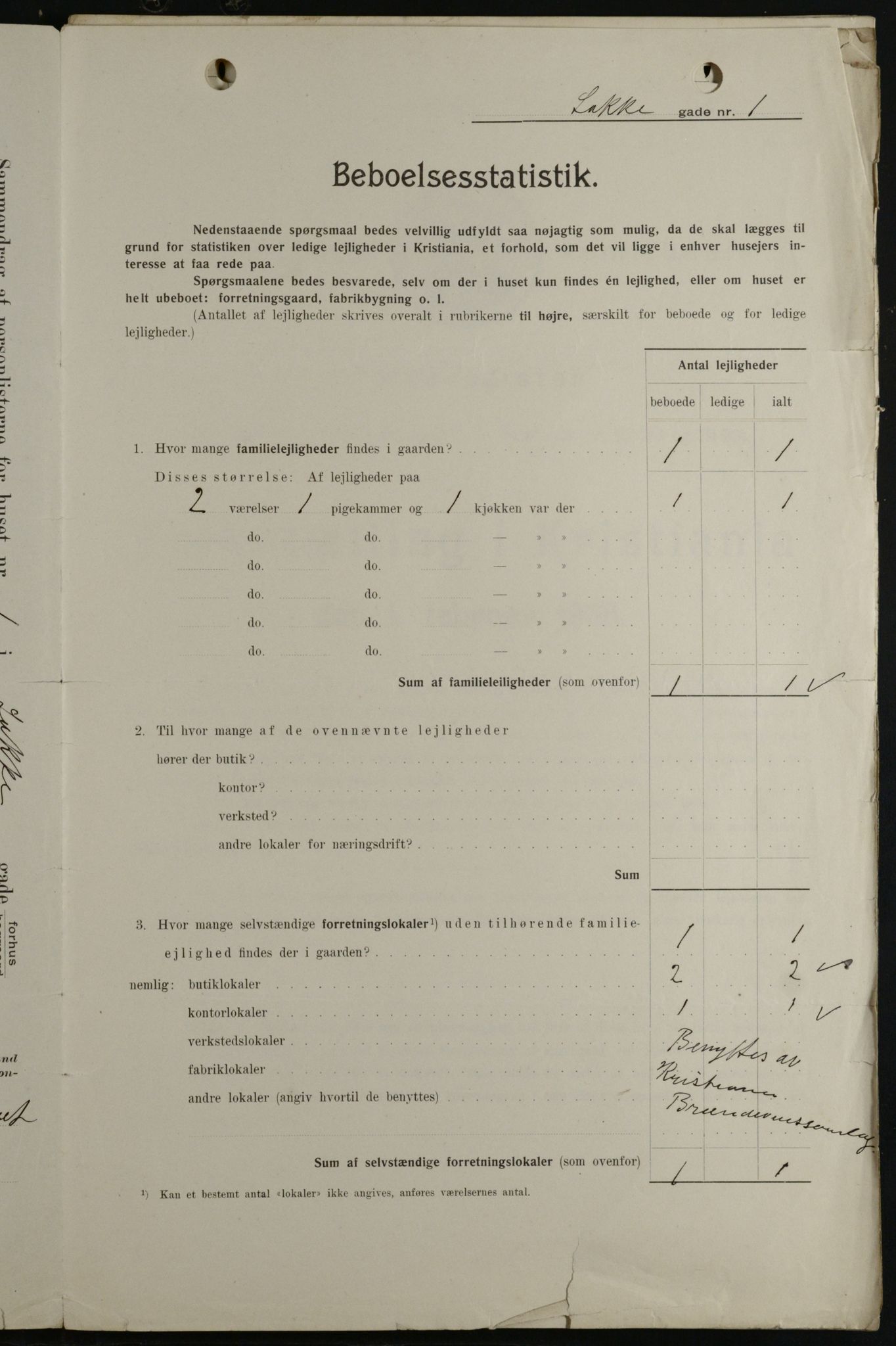 OBA, Kommunal folketelling 1.2.1908 for Kristiania kjøpstad, 1908, s. 49578