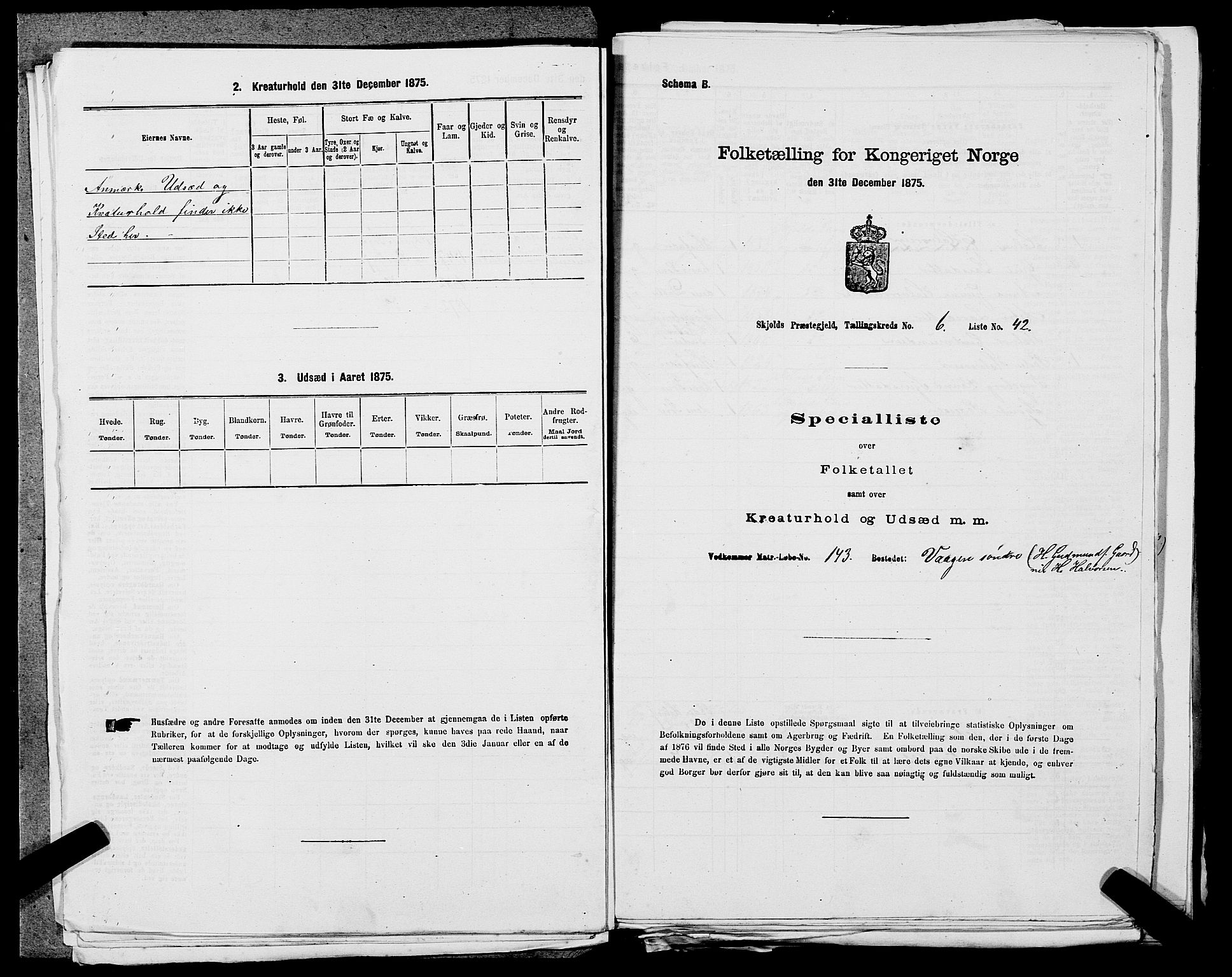 SAST, Folketelling 1875 for 1154P Skjold prestegjeld, 1875, s. 603