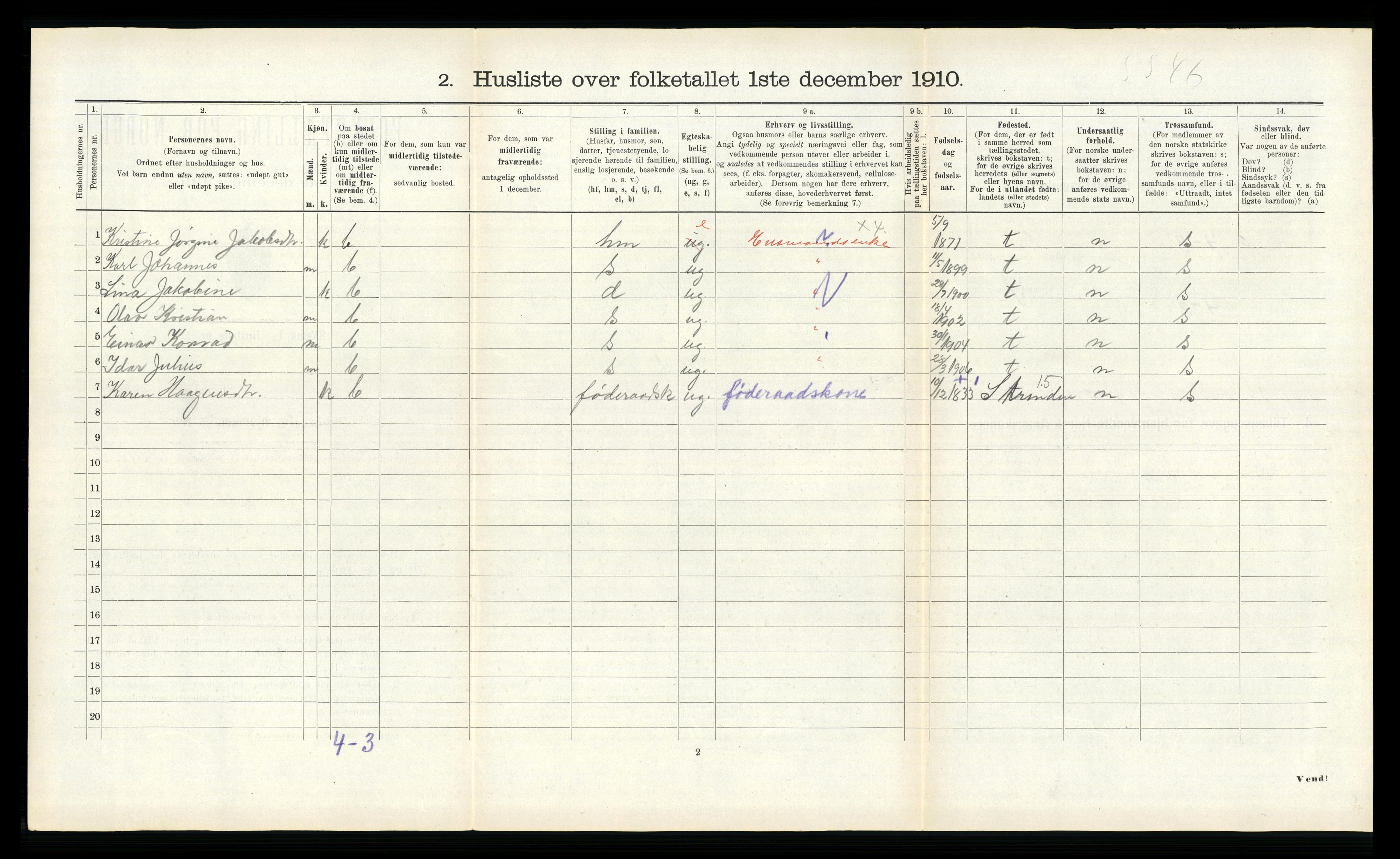 RA, Folketelling 1910 for 1617 Hitra herred, 1910, s. 268