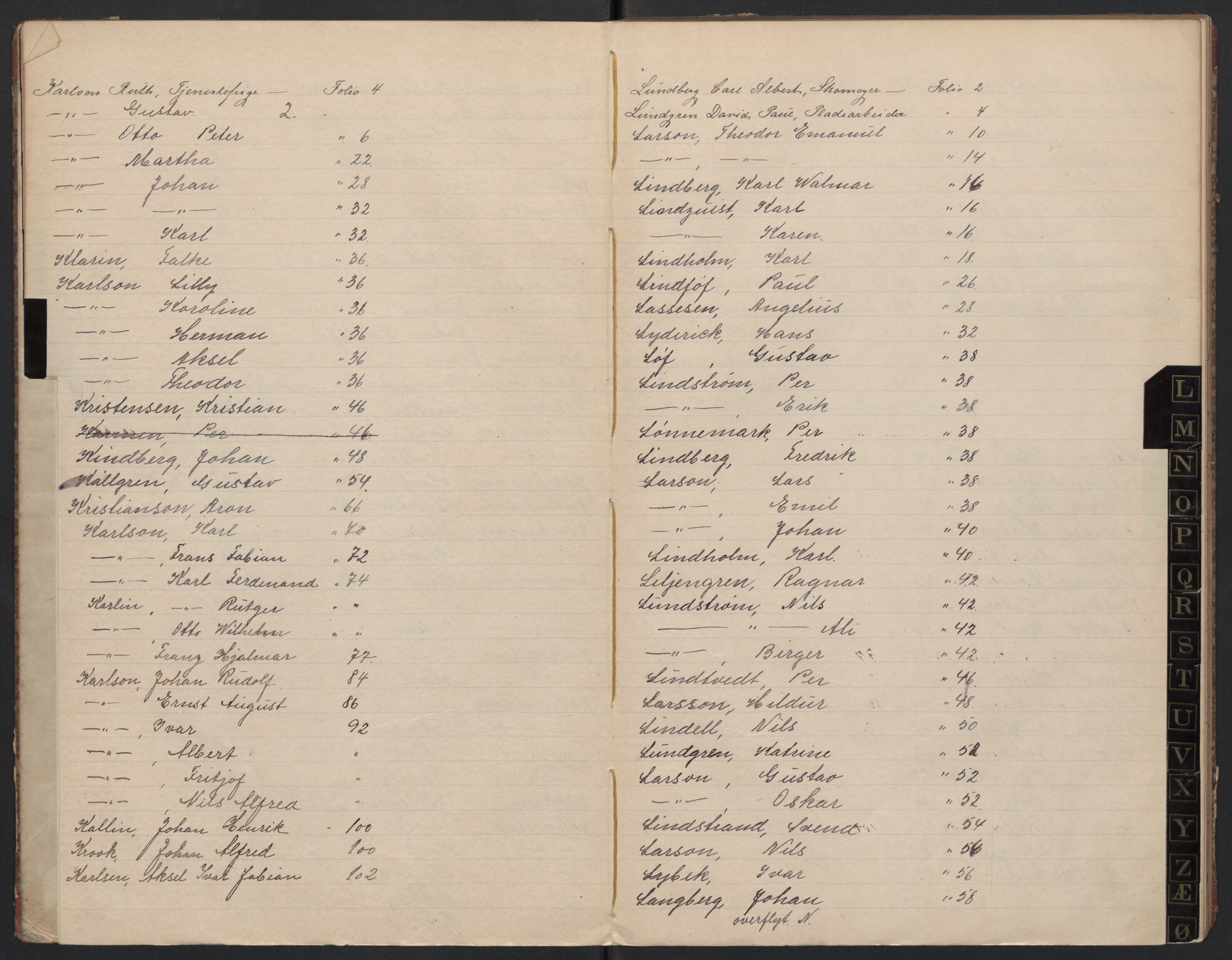 Rygge lensmannskontor, AV/SAO-A-10005/I/Ic/Ica/L0001: Protokoll over fremmede statsborgere, 1902-1920