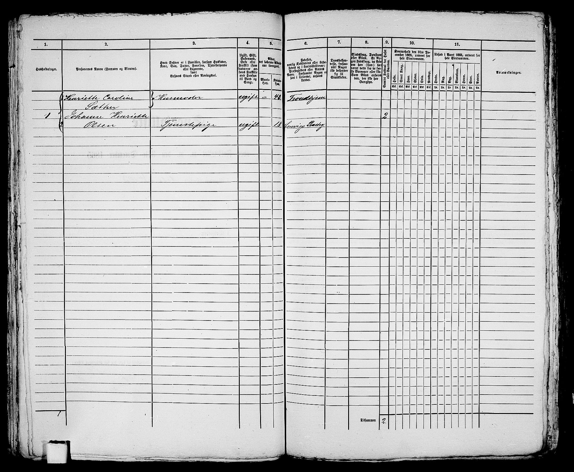 RA, Folketelling 1865 for 2001B Hammerfest prestegjeld, Hammerfest kjøpstad, 1865, s. 88