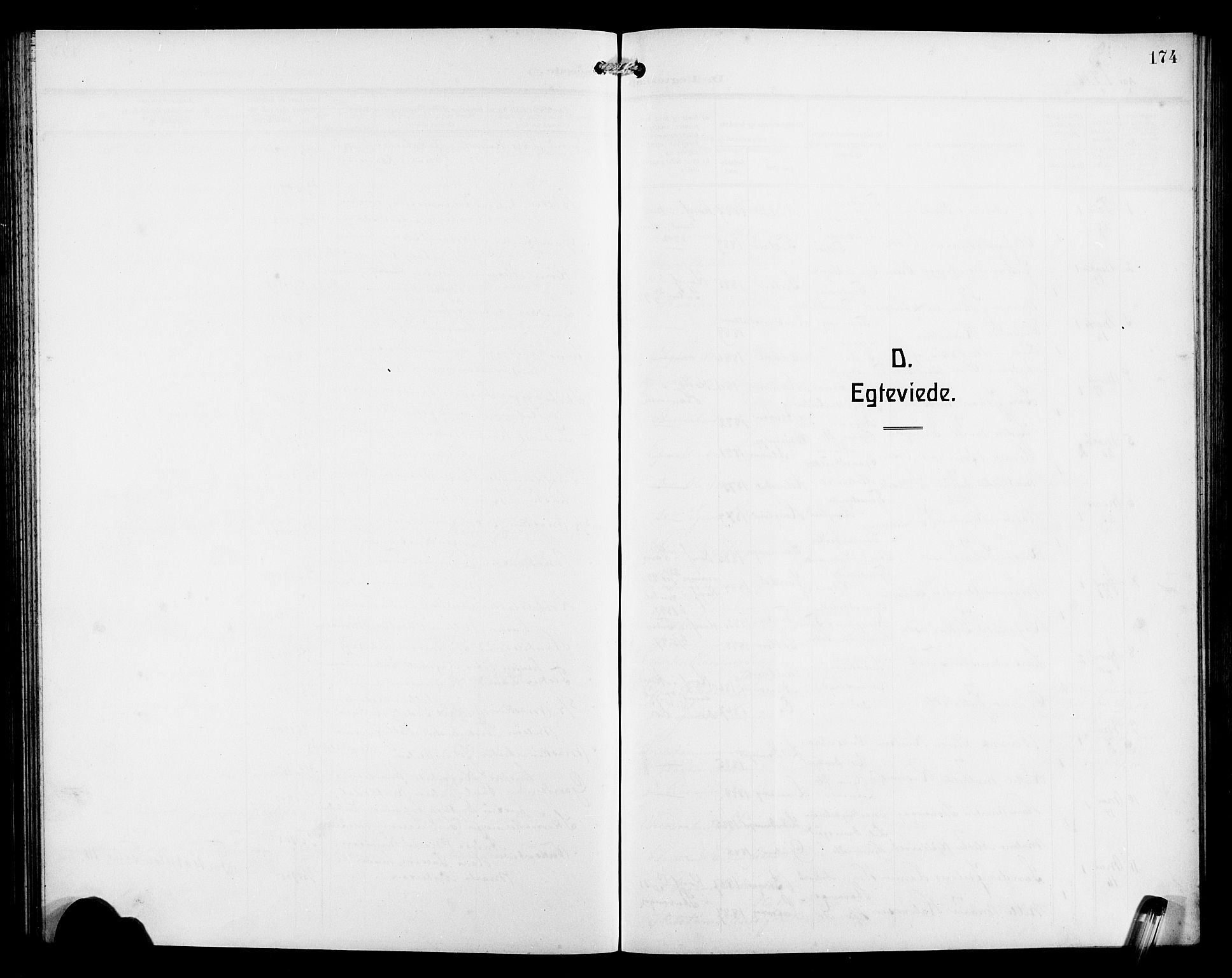 Laksevåg Sokneprestembete, SAB/A-76501/H/Ha/Hab/Haba/L0005: Klokkerbok nr. A 5, 1910-1917, s. 174