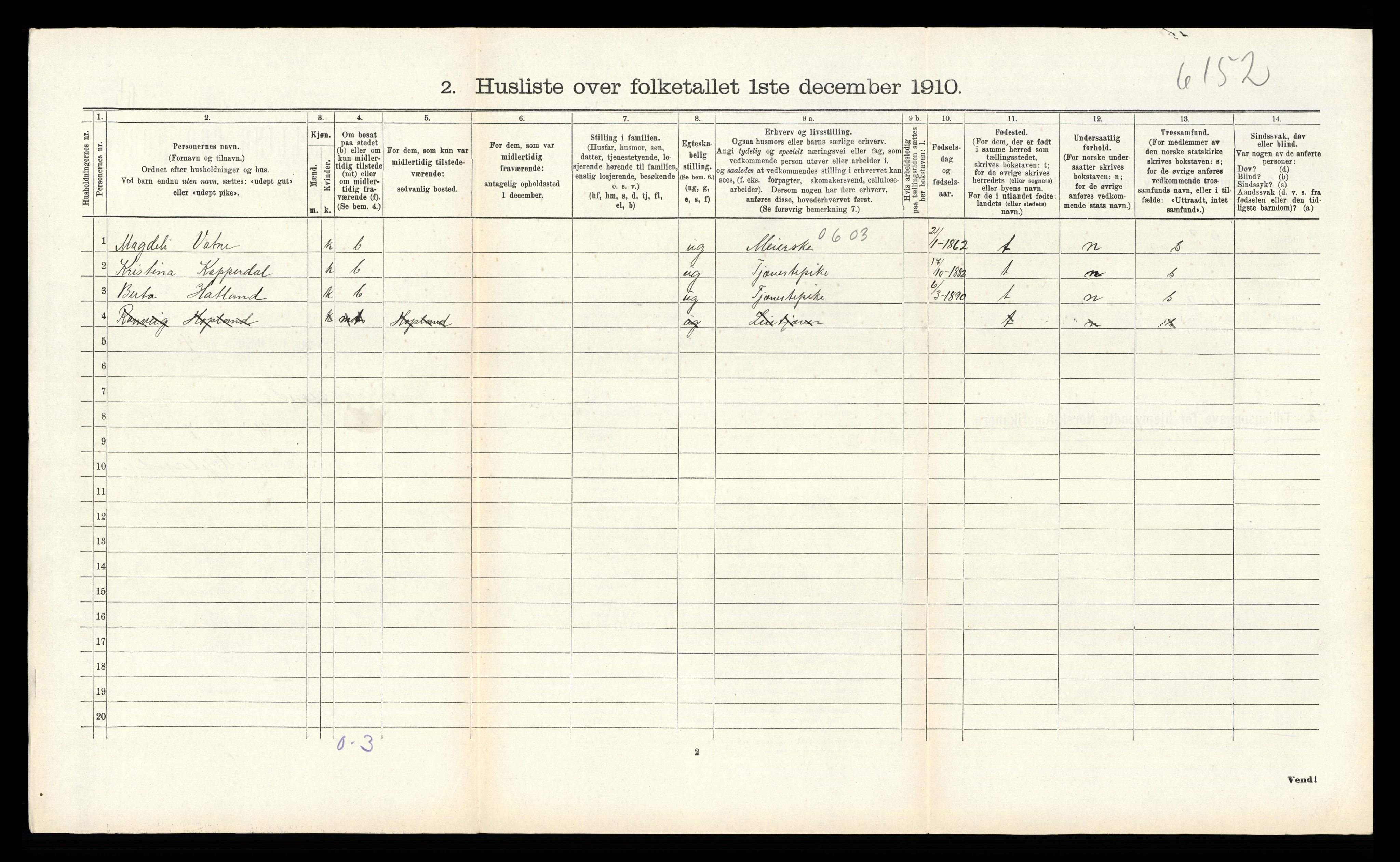 RA, Folketelling 1910 for 1257 Alversund herred, 1910, s. 995