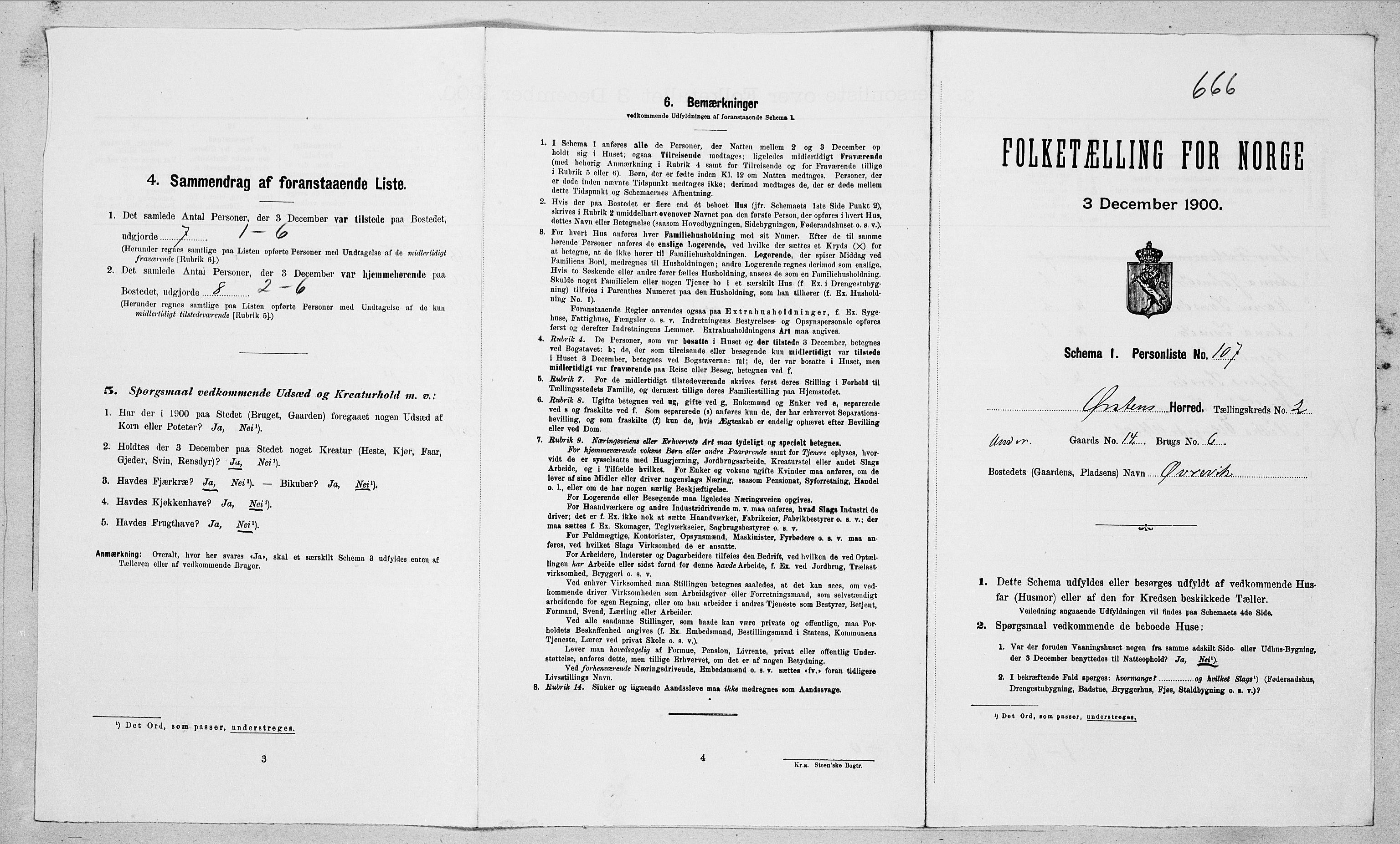 SAT, Folketelling 1900 for 1520 Ørsta herred, 1900, s. 354