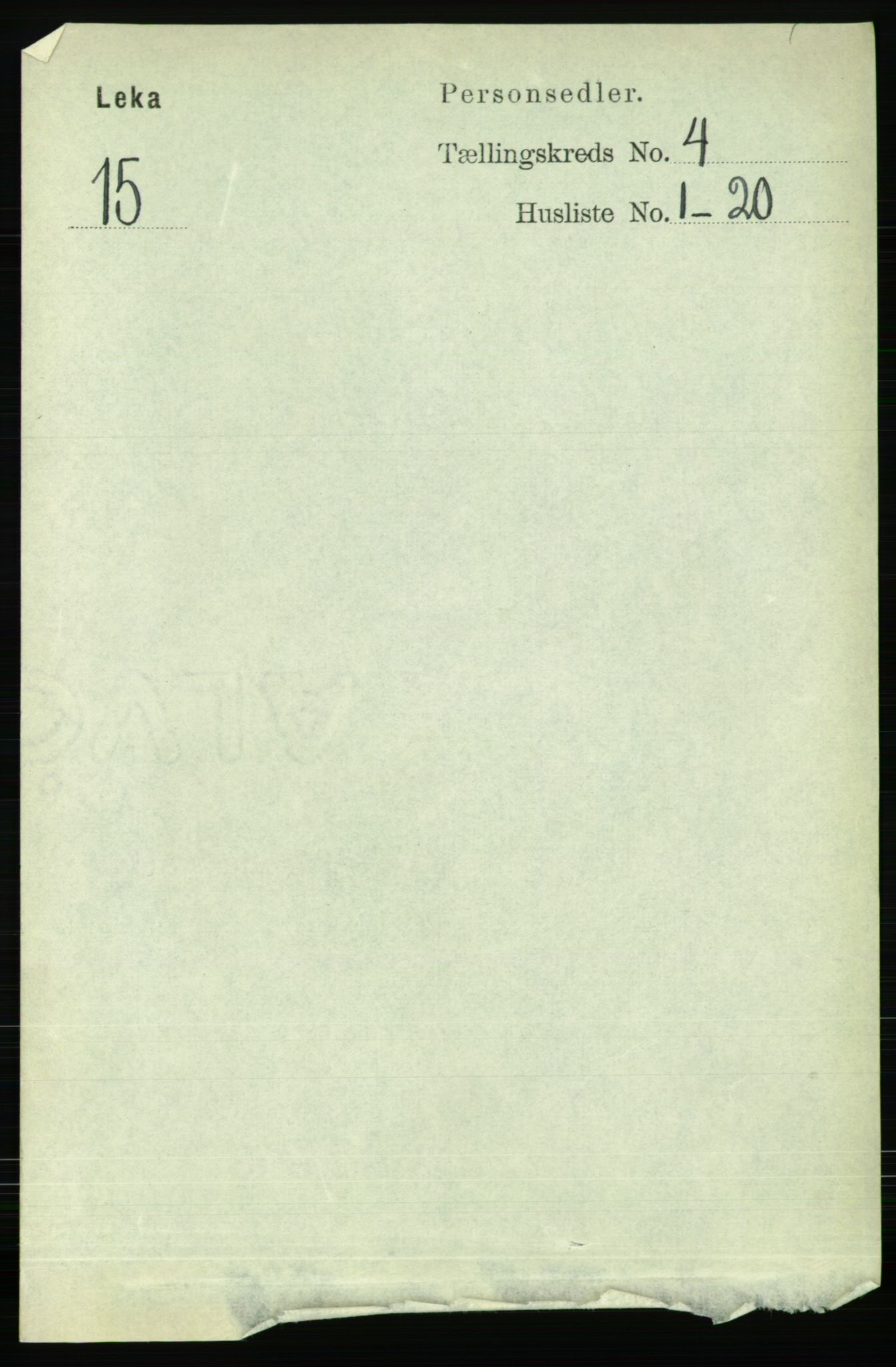 RA, Folketelling 1891 for 1755 Leka herred, 1891, s. 1915