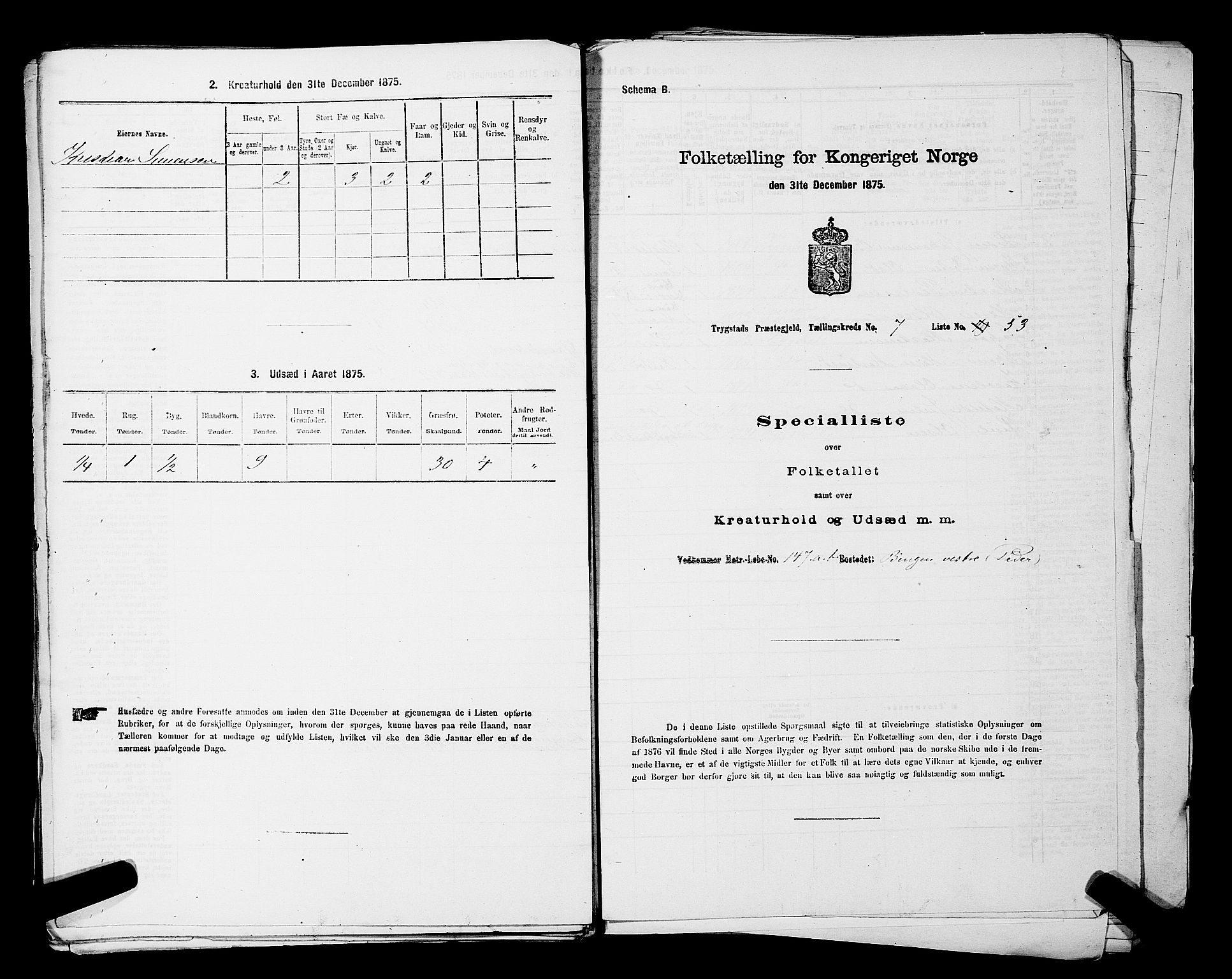 RA, Folketelling 1875 for 0122P Trøgstad prestegjeld, 1875, s. 846