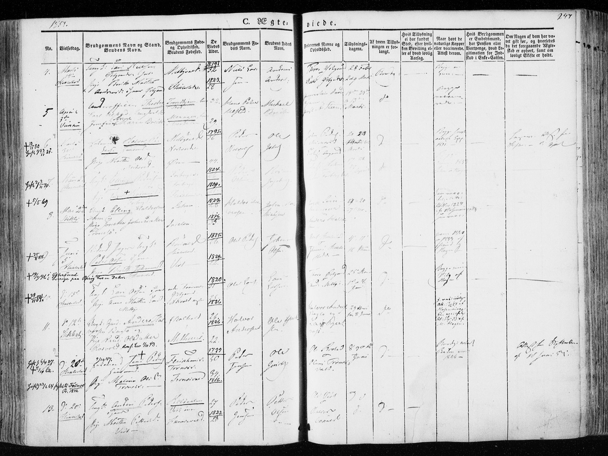 Ministerialprotokoller, klokkerbøker og fødselsregistre - Nord-Trøndelag, SAT/A-1458/723/L0239: Ministerialbok nr. 723A08, 1841-1851, s. 247
