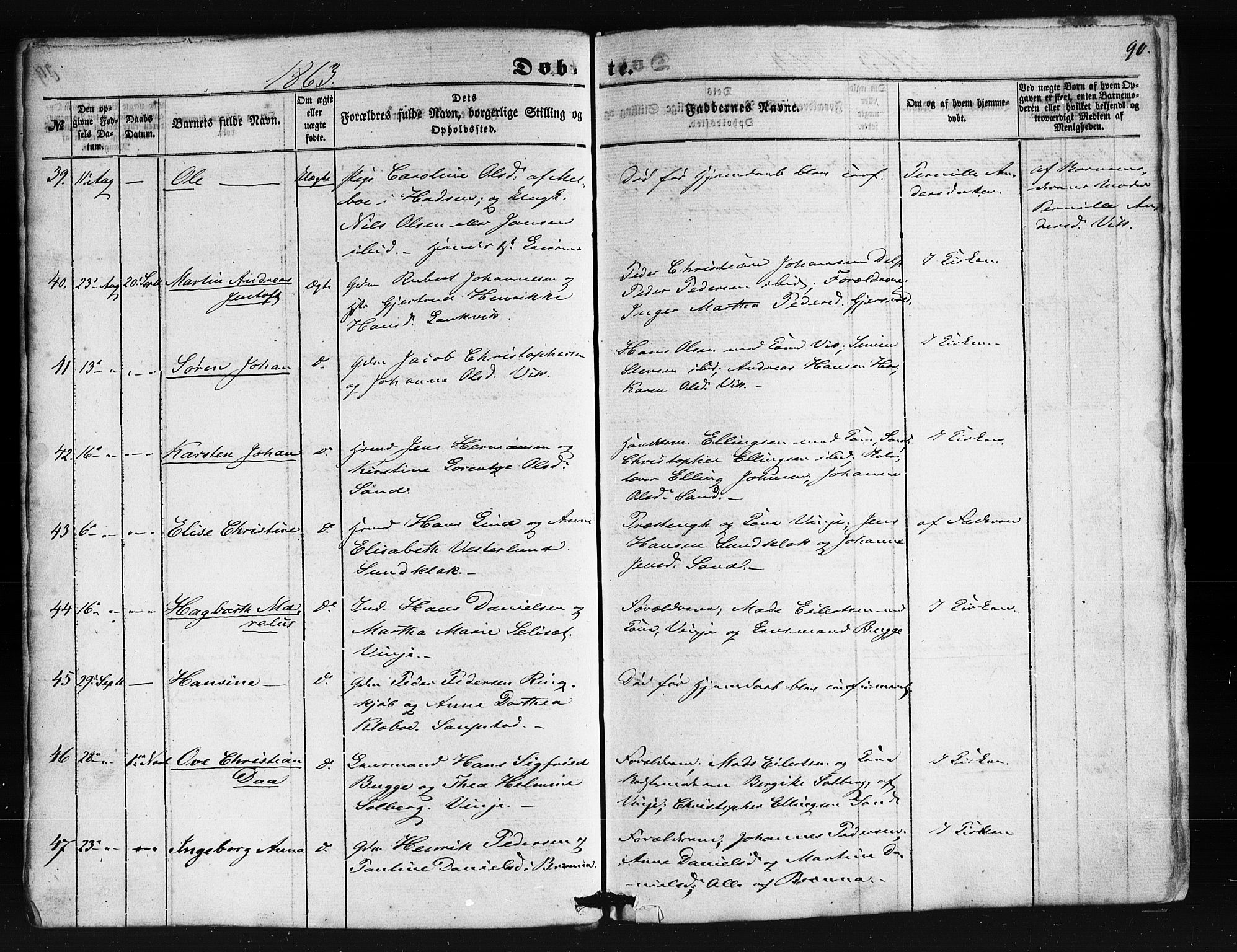 Ministerialprotokoller, klokkerbøker og fødselsregistre - Nordland, SAT/A-1459/876/L1095: Ministerialbok nr. 876A01, 1863-1885, s. 90