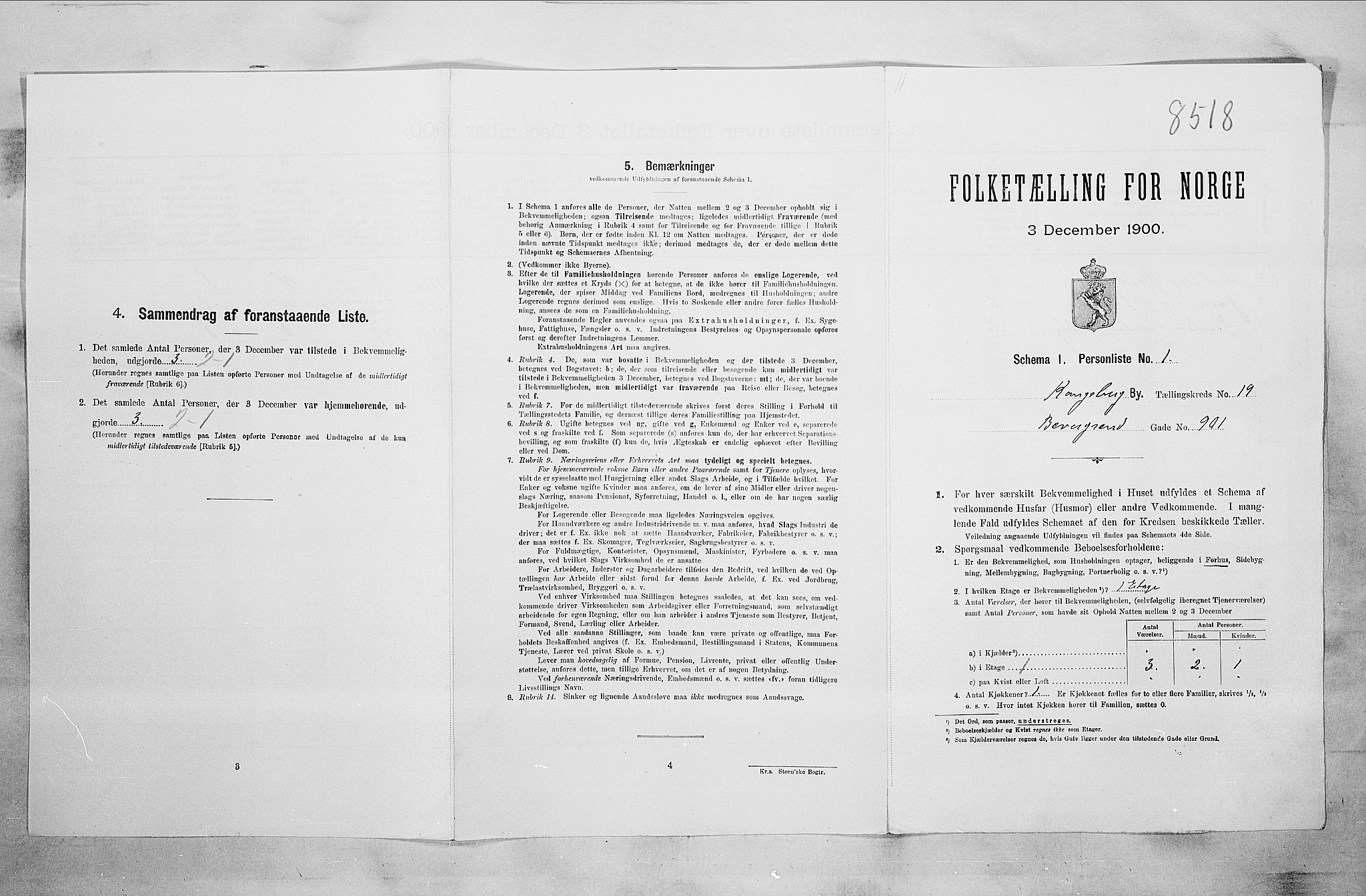 RA, Folketelling 1900 for 0604 Kongsberg kjøpstad, 1900, s. 3859