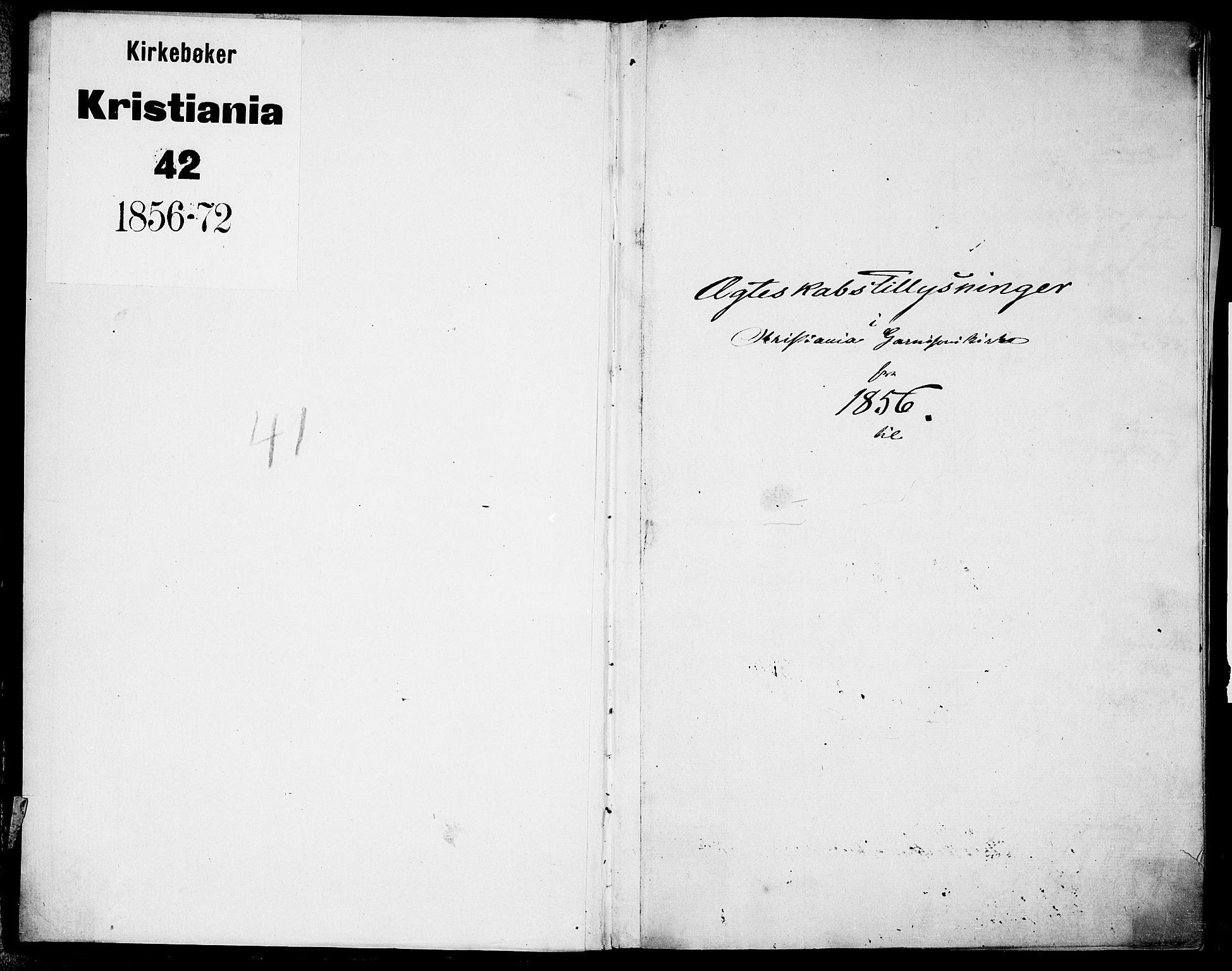 Garnisonsmenigheten Kirkebøker, SAO/A-10846/H/Ha/L0006: Lysningsprotokoll nr. I 6, 1856-1872