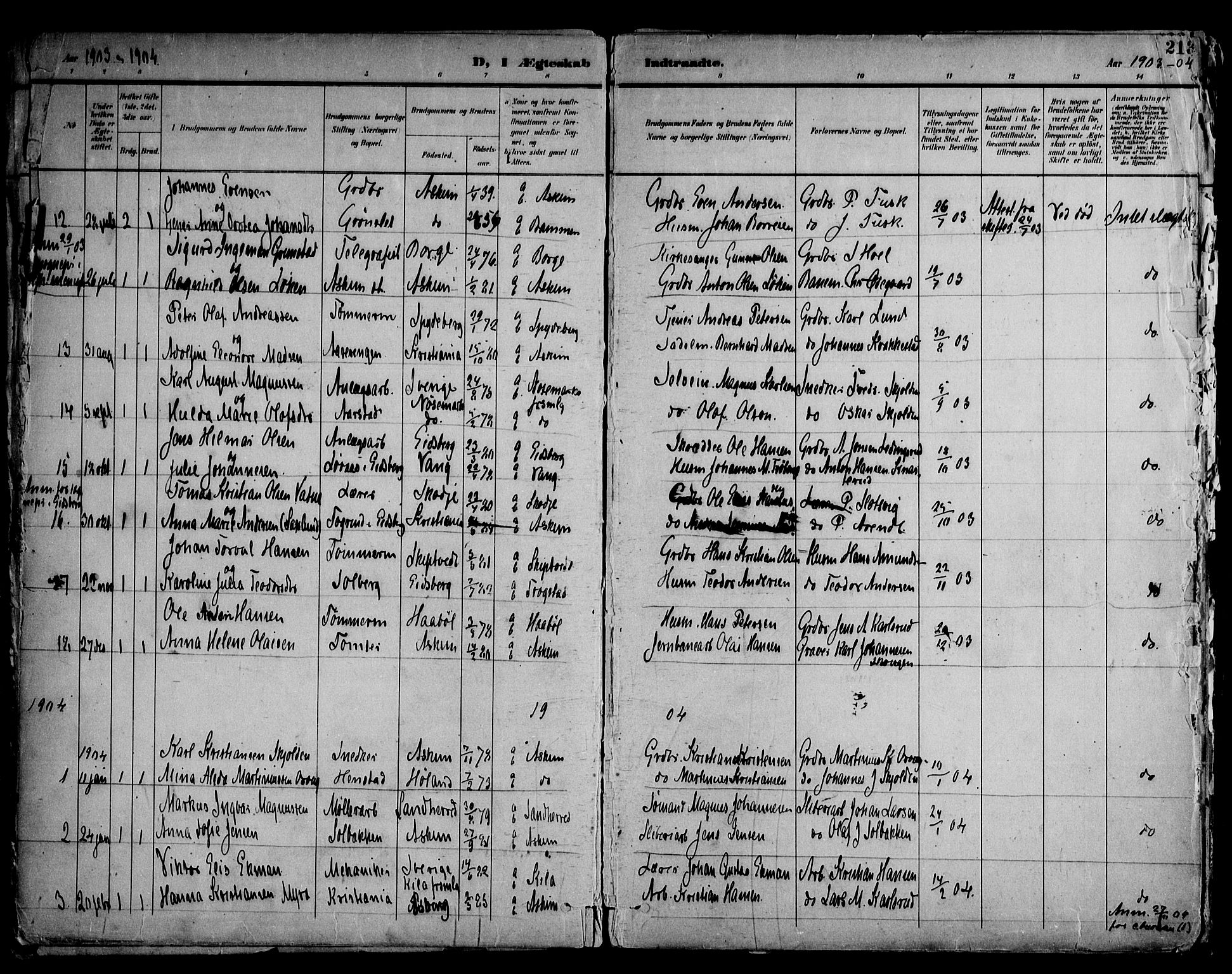Askim prestekontor Kirkebøker, AV/SAO-A-10900/F/Fa/L0008: Ministerialbok nr. 8, 1898-1912, s. 213