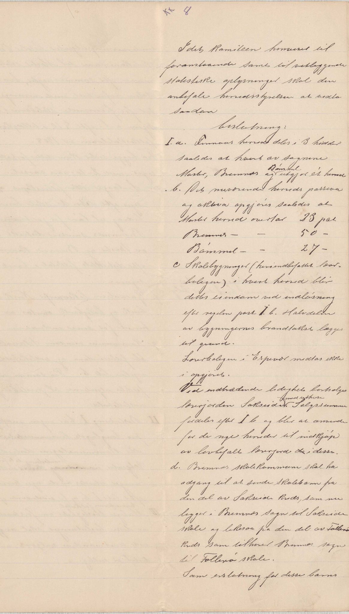 Finnaas kommune. Formannskapet, IKAH/1218a-021/D/Da/L0001/0009: Korrespondanse / saker / Komiteen for deling av Finnås herad. Ymse utgreiingar , 1911, s. 21