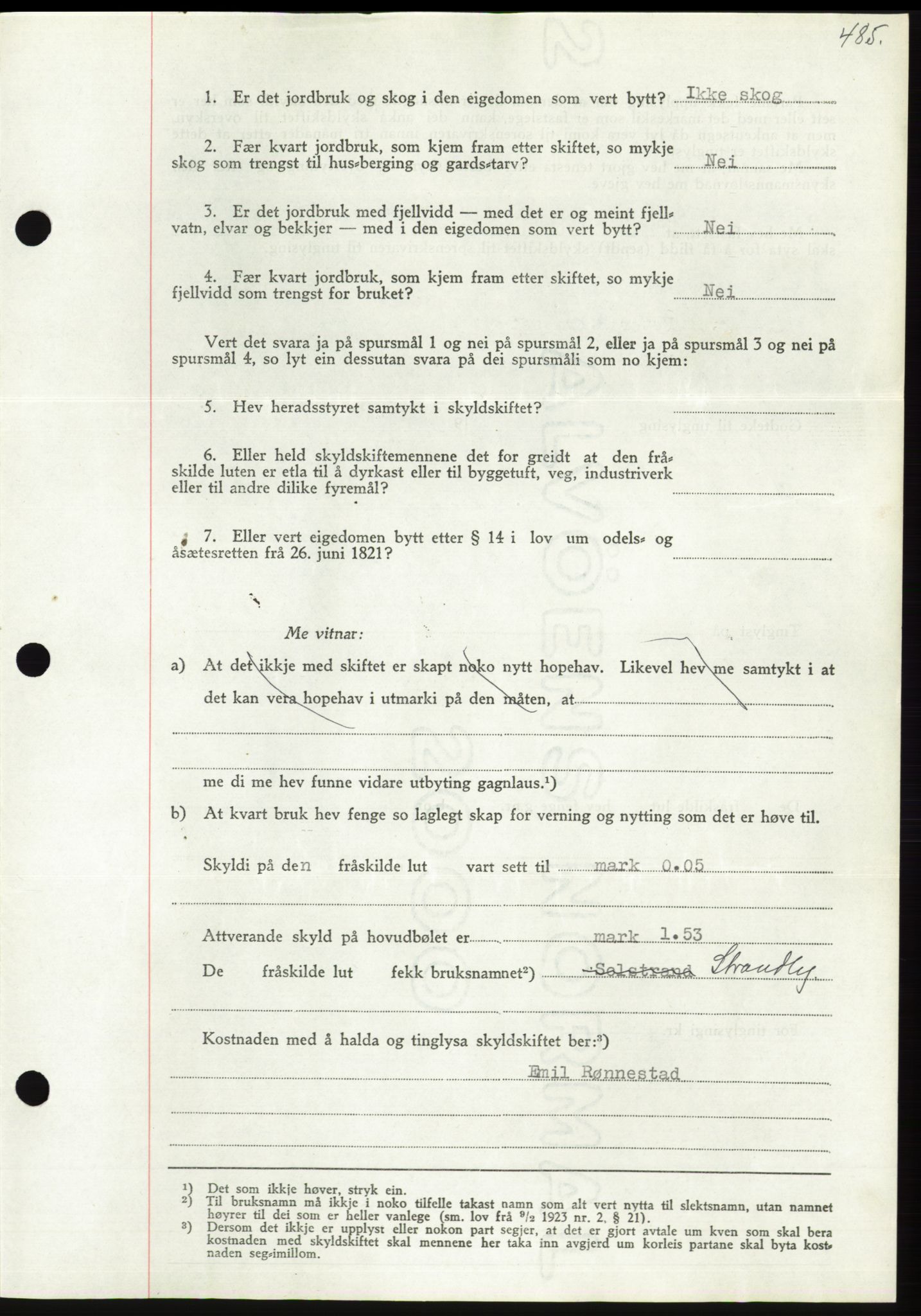 Søre Sunnmøre sorenskriveri, AV/SAT-A-4122/1/2/2C/L0069: Pantebok nr. 63, 1939-1940, Dagboknr: 210/1940