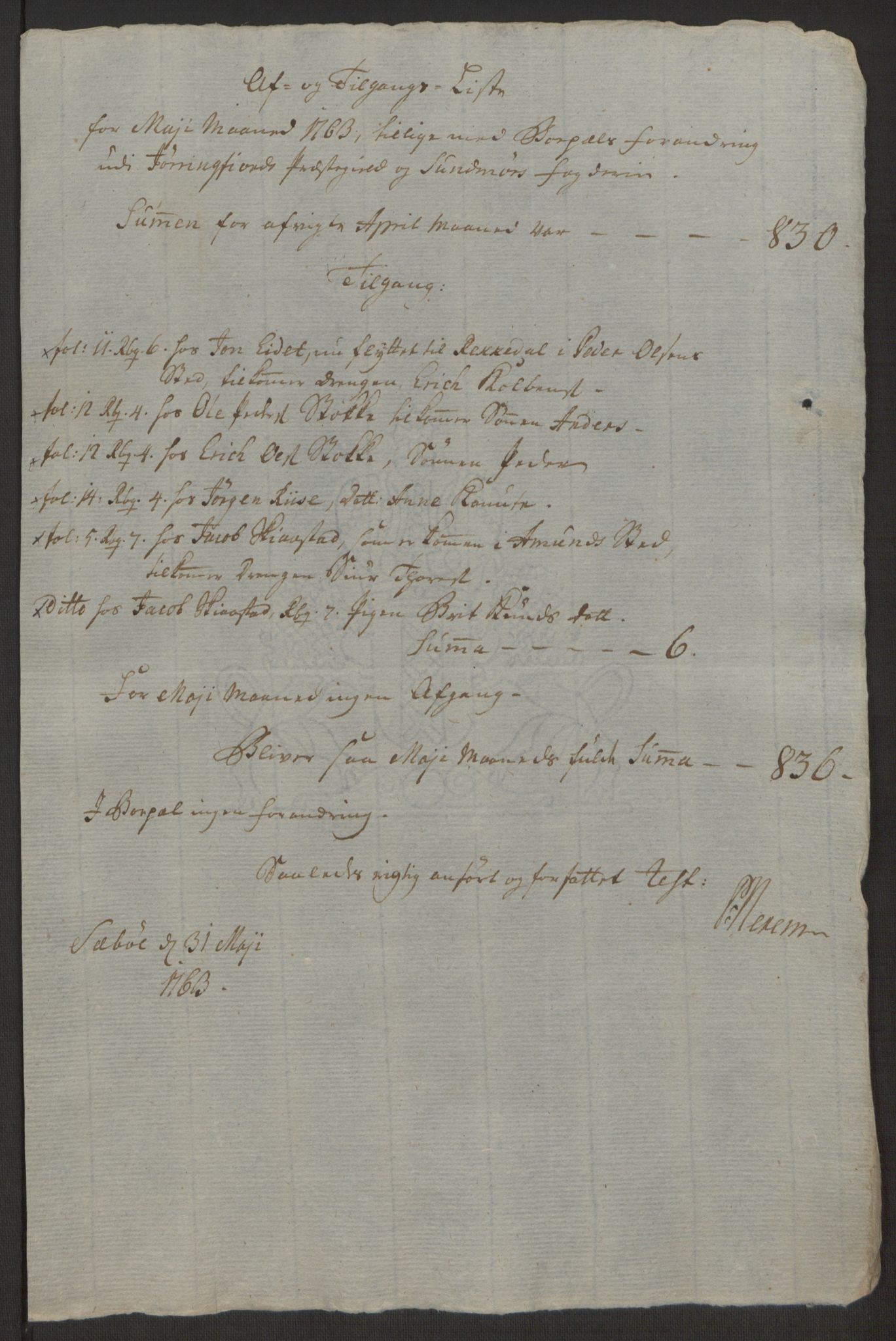 Rentekammeret inntil 1814, Realistisk ordnet avdeling, AV/RA-EA-4070/Ol/L0019: [Gg 10]: Ekstraskatten, 23.09.1762. Sunnmøre, 1762-1763, s. 297