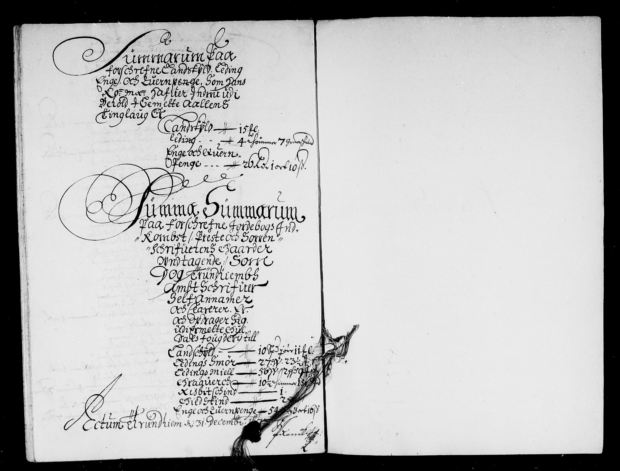 Rentekammeret inntil 1814, Reviderte regnskaper, Stiftamtstueregnskaper, Trondheim stiftamt og Nordland amt, AV/RA-EA-6044/R/Rd/L0038: Trondheim stiftamt, 1673