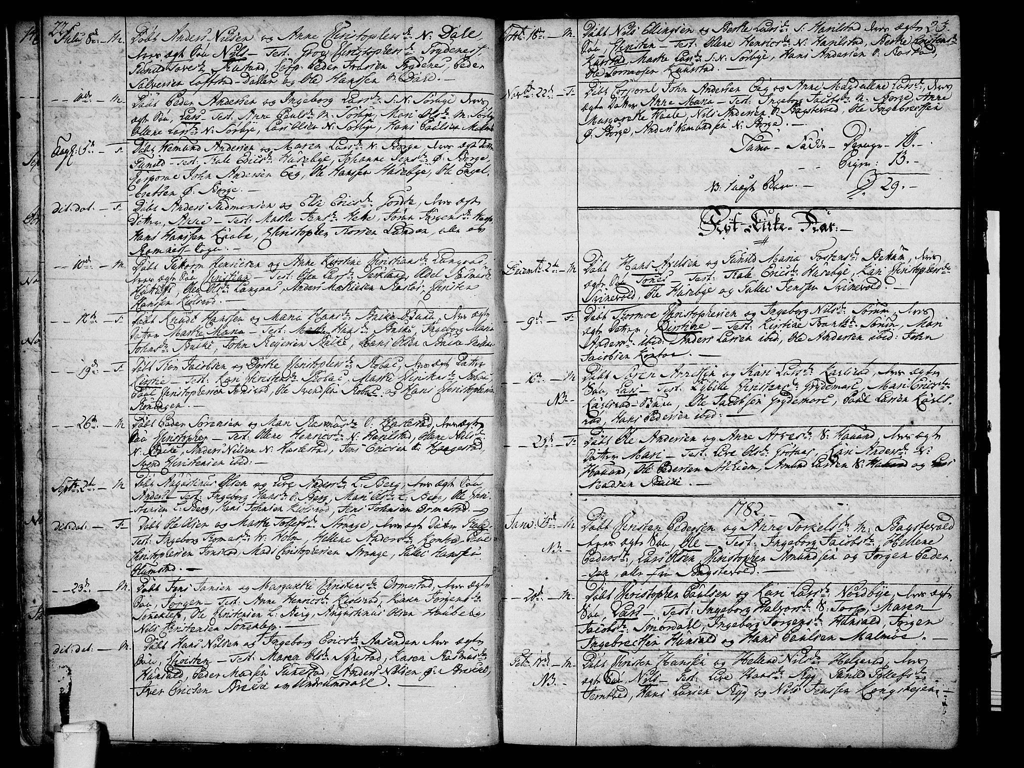 Våle kirkebøker, AV/SAKO-A-334/F/Fa/L0005: Ministerialbok nr. I 5, 1773-1808, s. 22-23