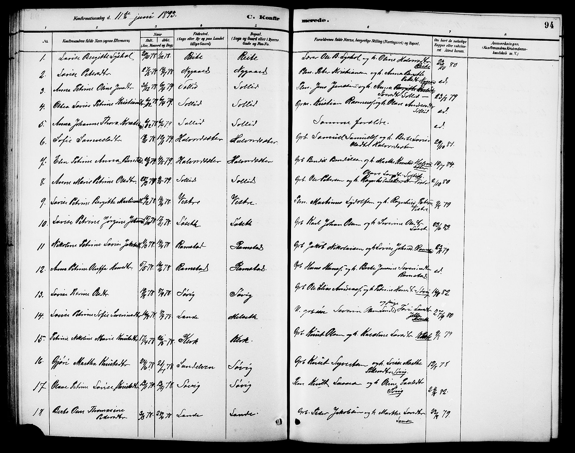 Ministerialprotokoller, klokkerbøker og fødselsregistre - Møre og Romsdal, AV/SAT-A-1454/522/L0327: Klokkerbok nr. 522C06, 1890-1915, s. 94