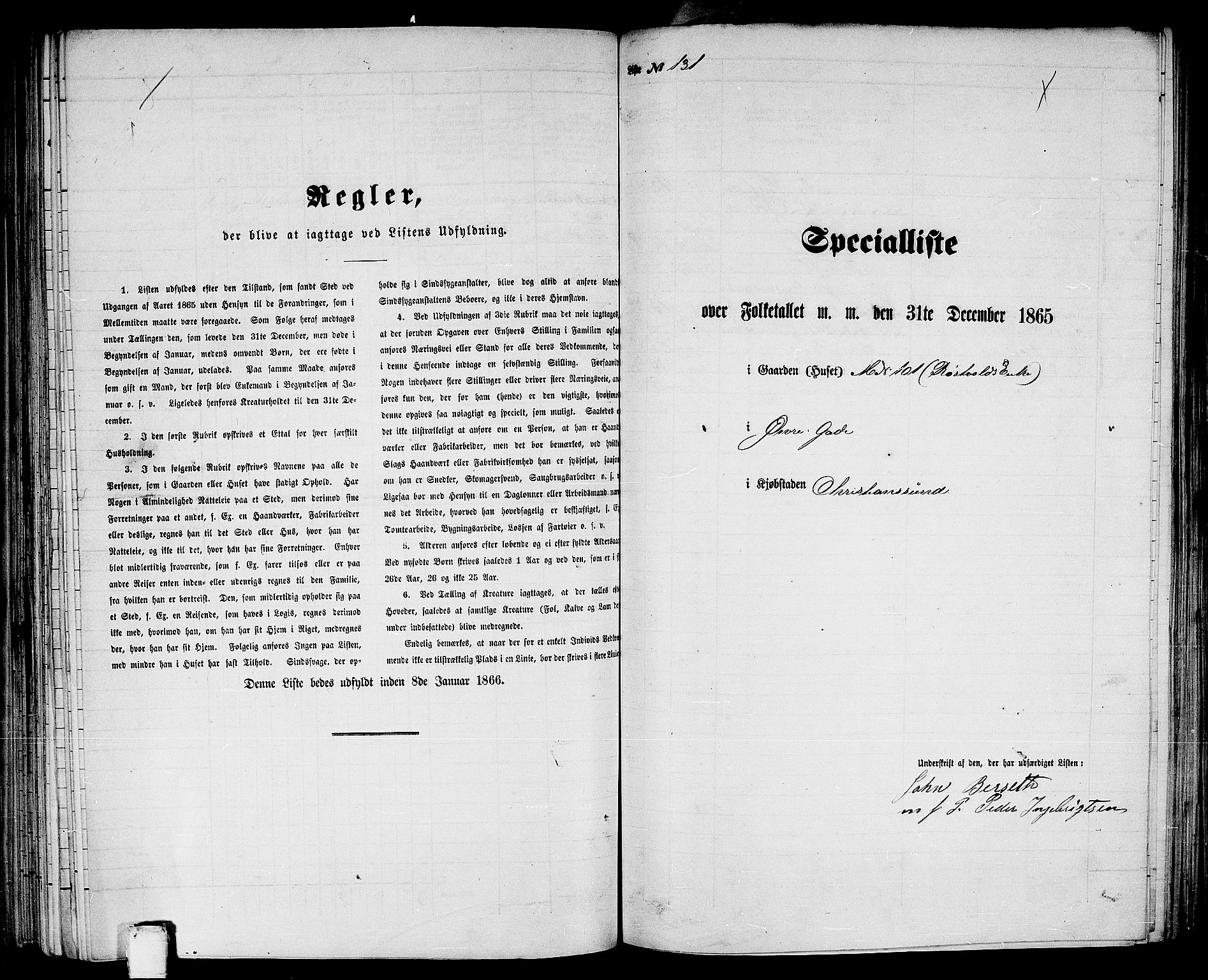 RA, Folketelling 1865 for 1503B Kristiansund prestegjeld, Kristiansund kjøpstad, 1865, s. 270