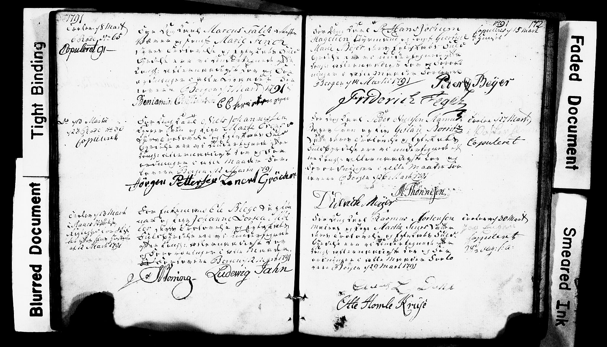 Domkirken sokneprestembete, SAB/A-74801: Forlovererklæringer nr. II.5.1, 1767-1792, s. 172