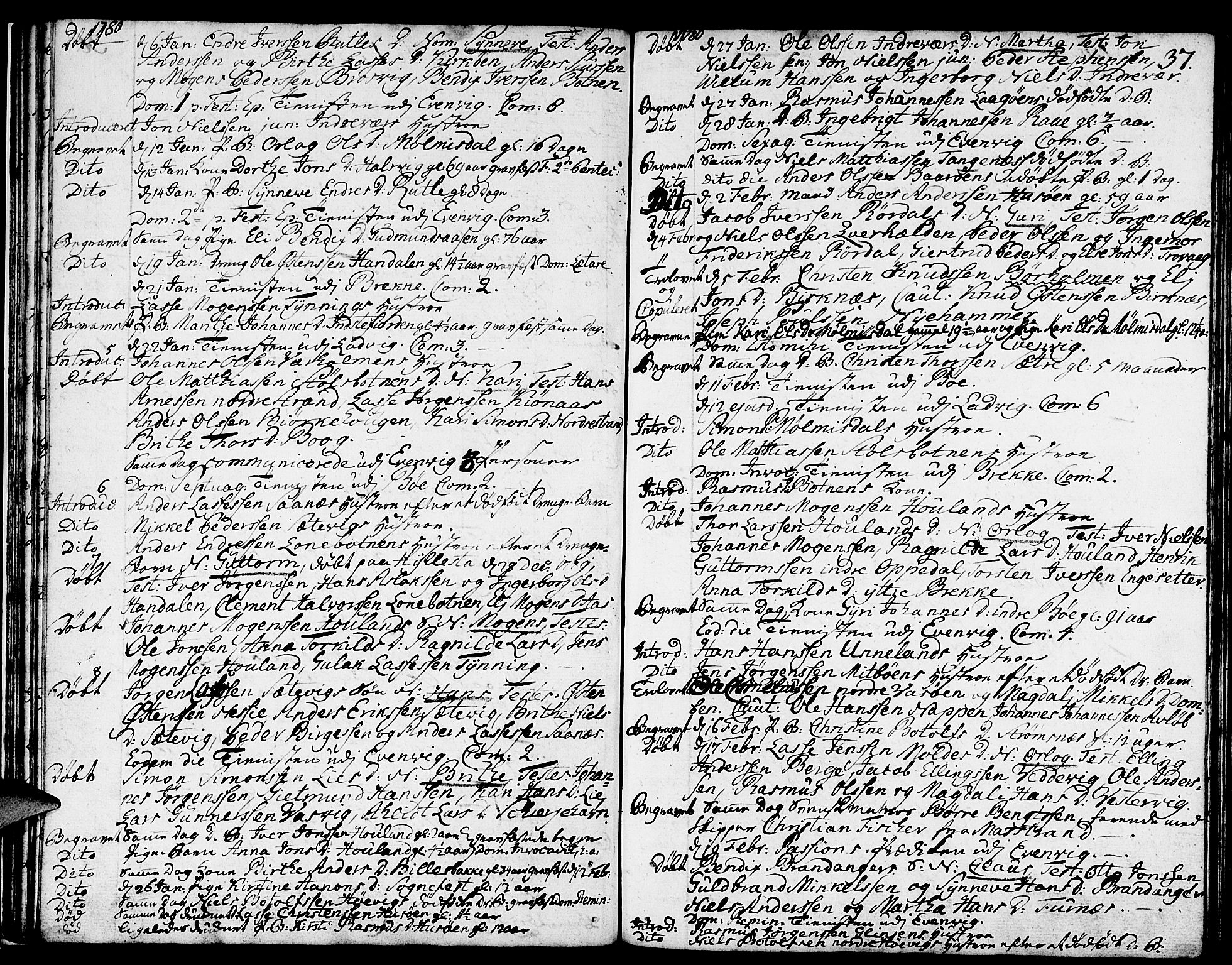 Gulen sokneprestembete, AV/SAB-A-80201/H/Haa/Haaa/L0013: Ministerialbok nr. A 13, 1776-1787, s. 37