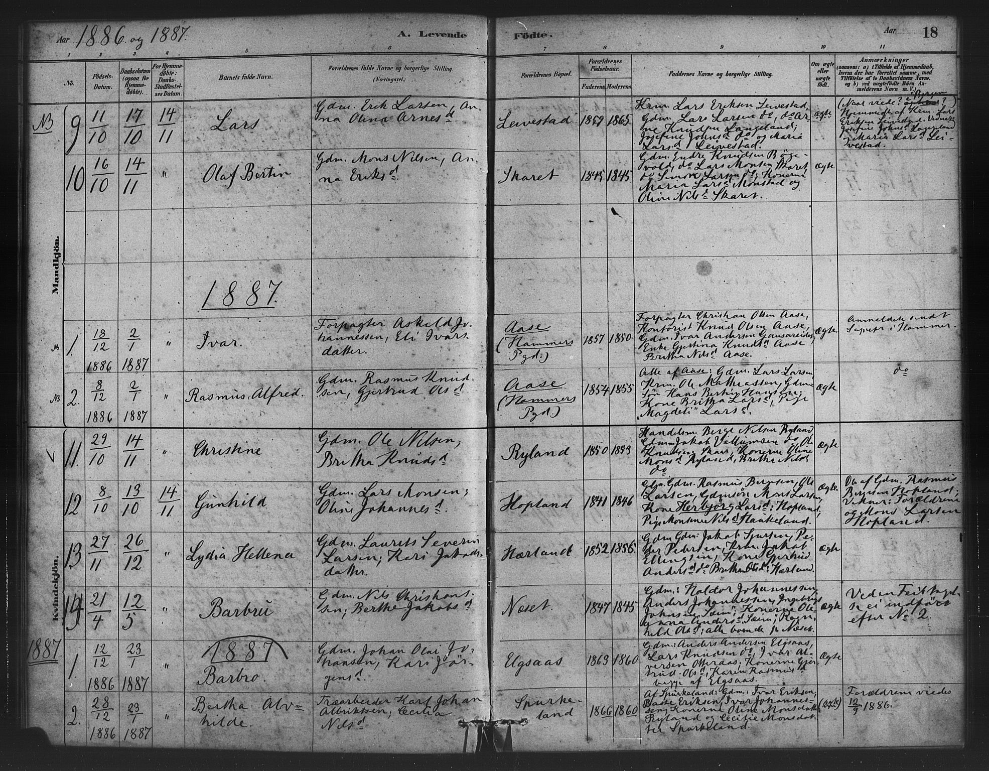 Alversund Sokneprestembete, AV/SAB-A-73901/H/Ha/Haa/Haad/L0001: Ministerialbok nr. D 1, 1880-1898, s. 18