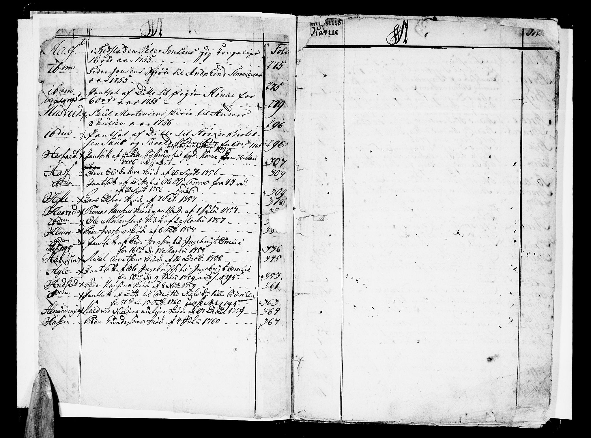 Inderøy sorenskriveri, SAT/A-4147/1/2/2A/2Aa/L0001: Panteregister nr. 1, 1733-1760, s. 3