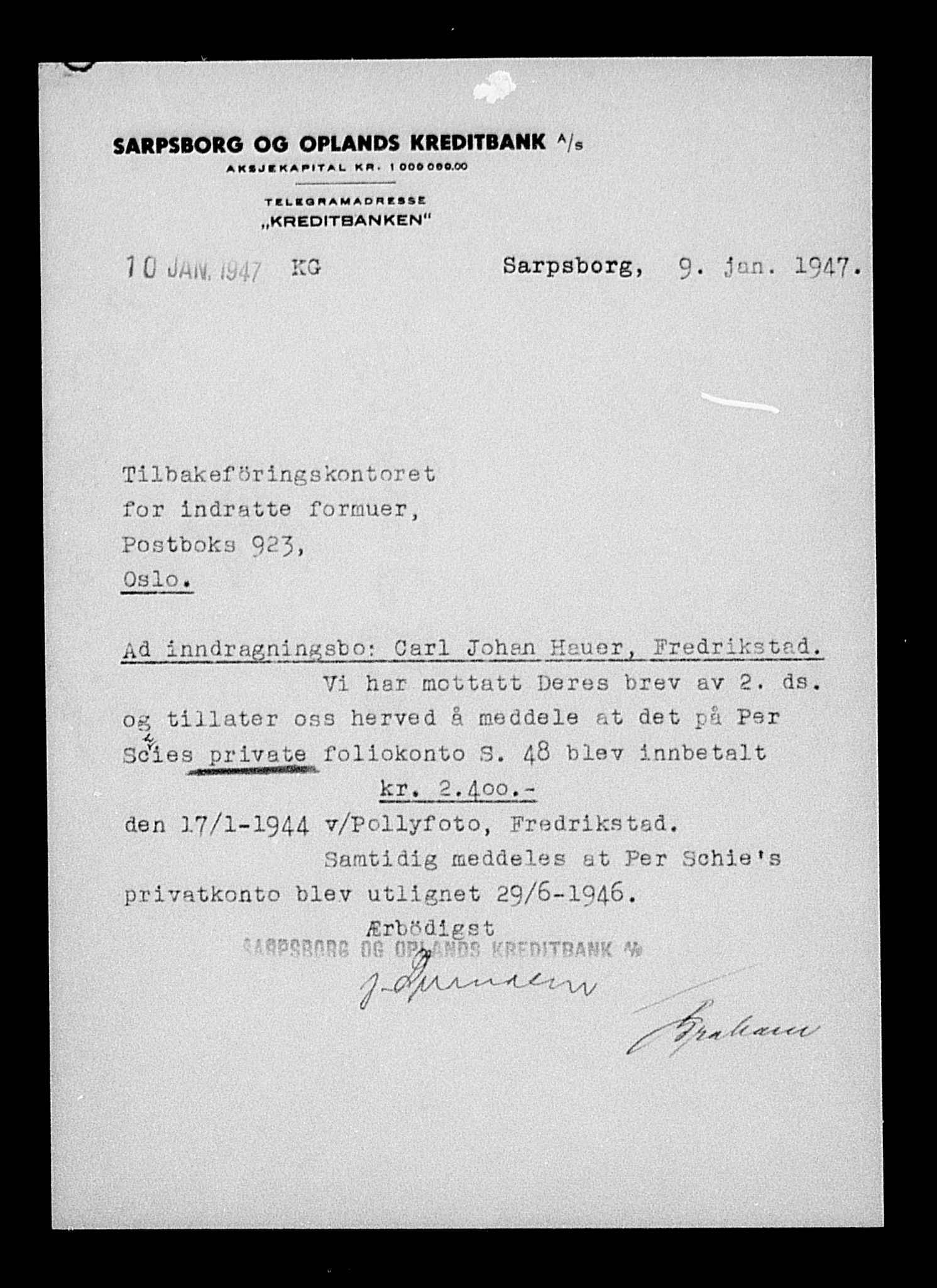 Justisdepartementet, Tilbakeføringskontoret for inndratte formuer, AV/RA-S-1564/H/Hc/Hcd/L0998: --, 1945-1947, s. 368