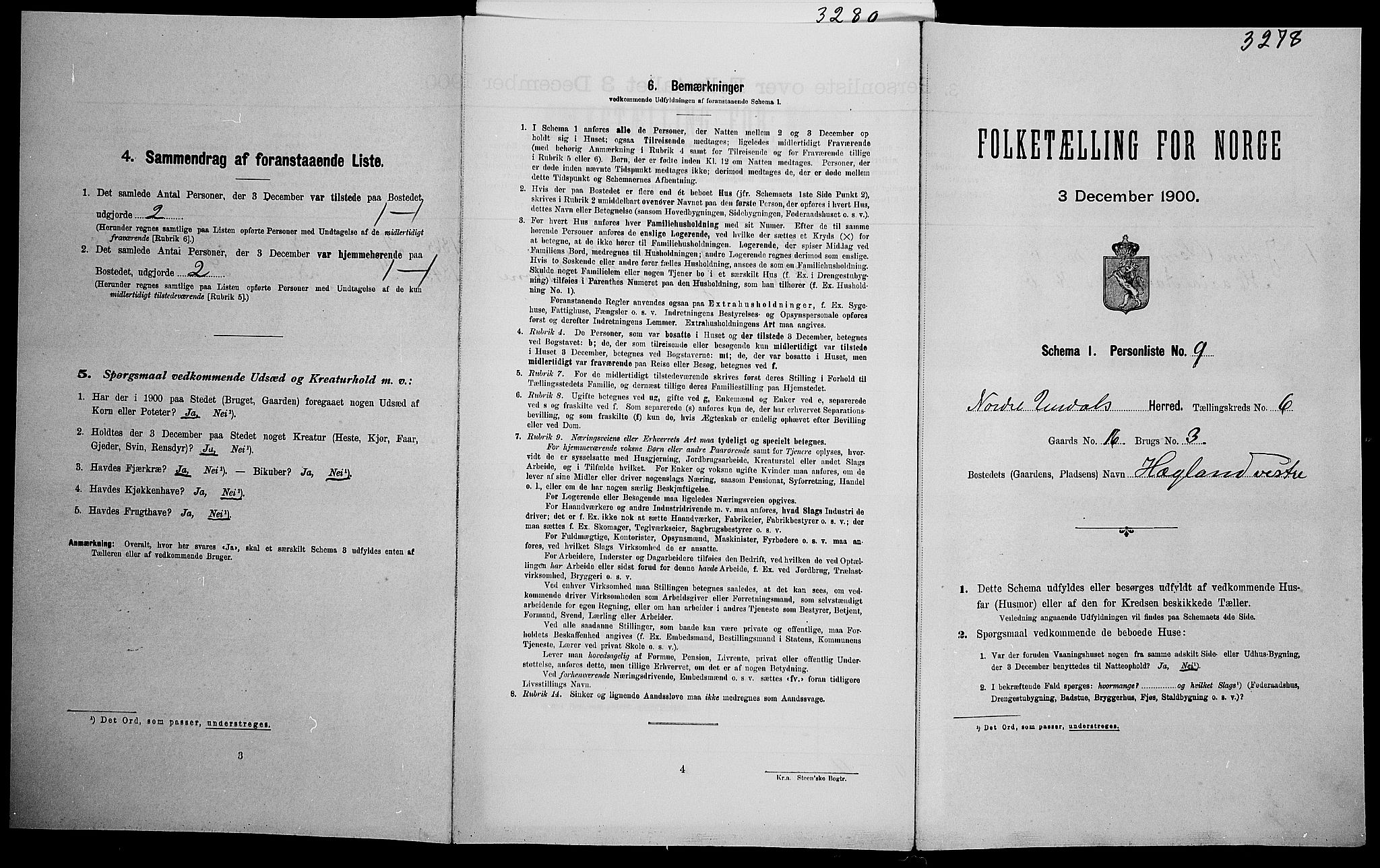 SAK, Folketelling 1900 for 1028 Nord-Audnedal herred, 1900, s. 494