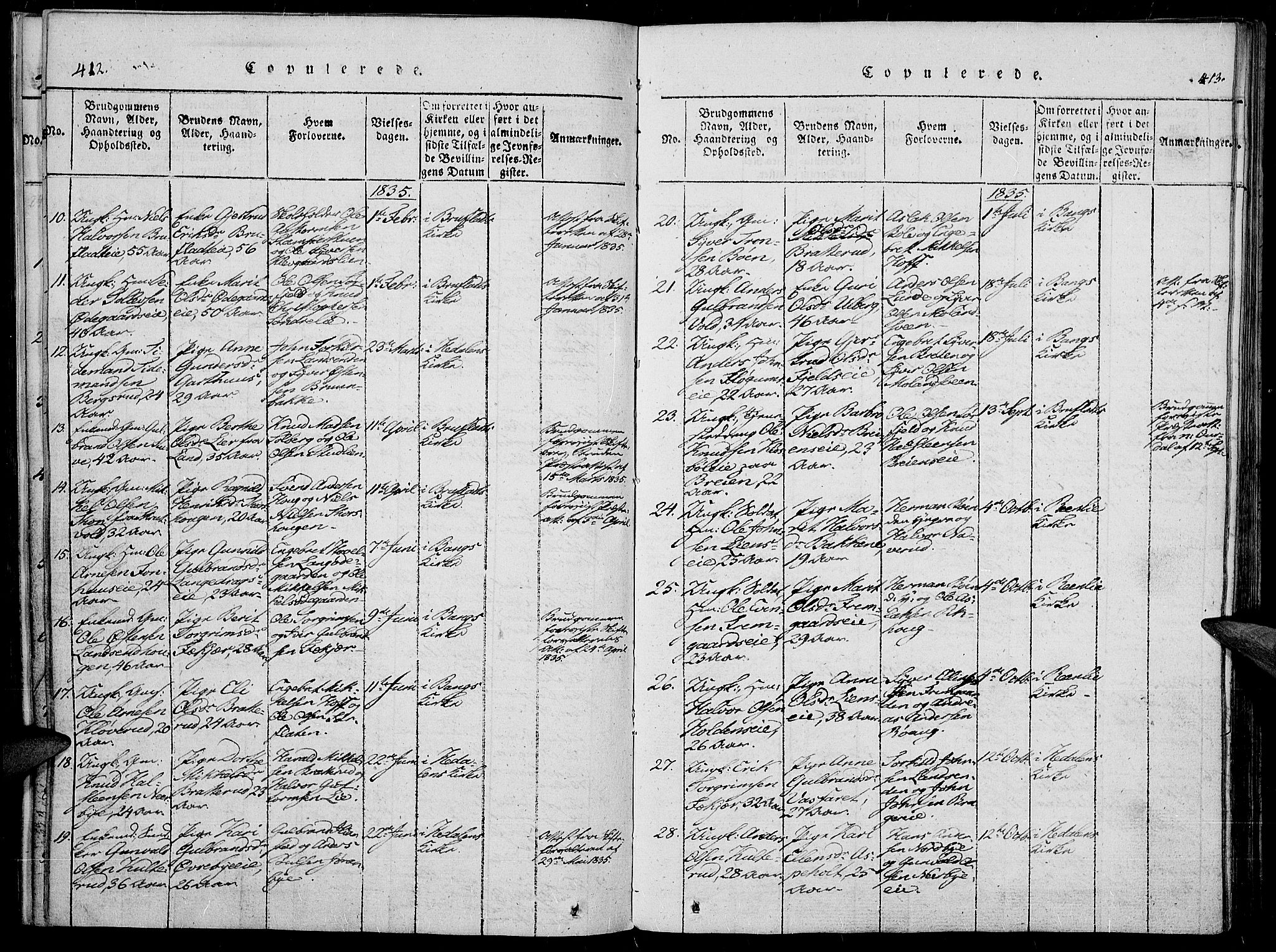 Sør-Aurdal prestekontor, AV/SAH-PREST-128/H/Ha/Haa/L0003: Ministerialbok nr. 3, 1825-1840, s. 412-413