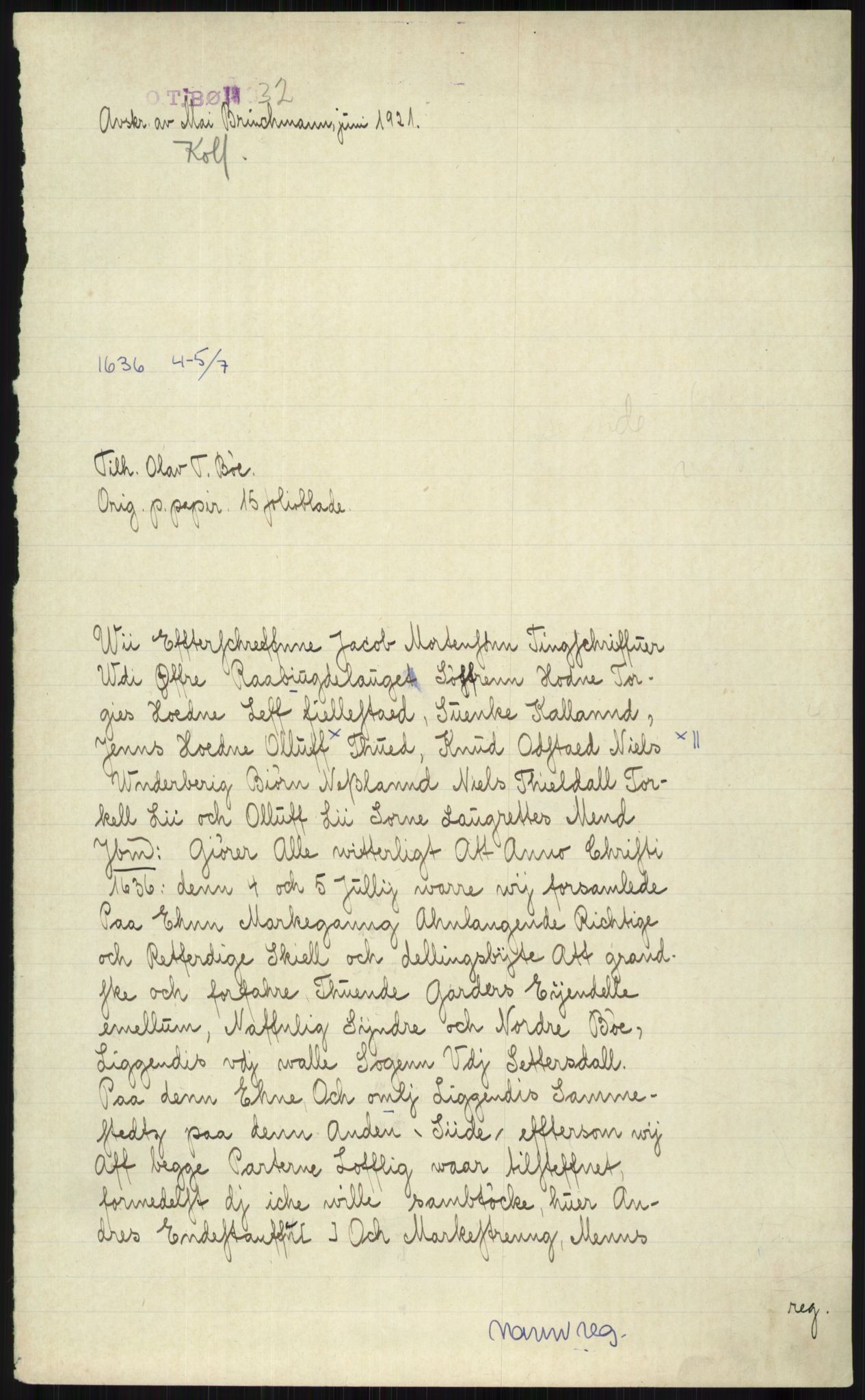 Samlinger til kildeutgivelse, Diplomavskriftsamlingen, AV/RA-EA-4053/H/Ha, s. 1403
