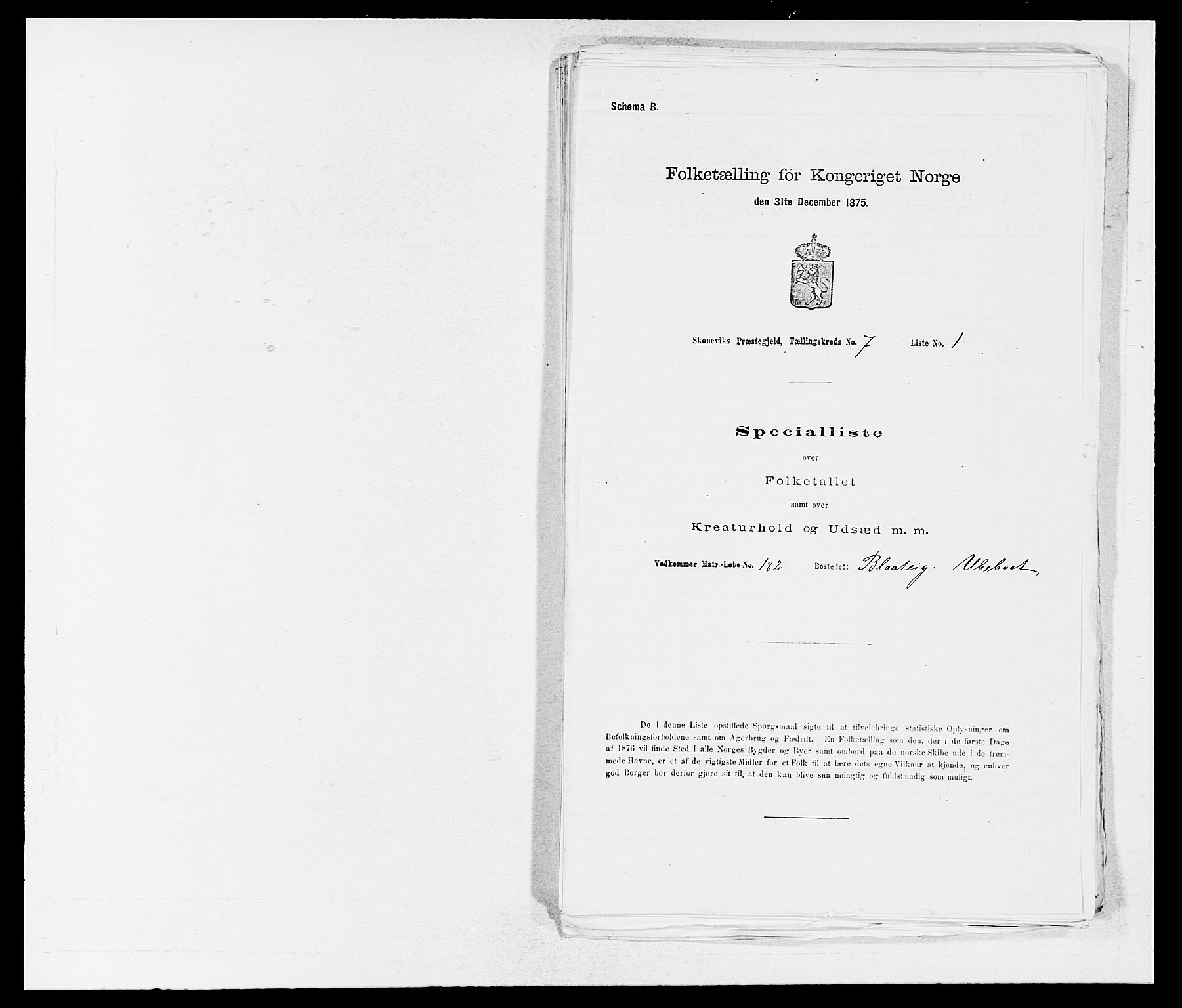 SAB, Folketelling 1875 for 1212P Skånevik prestegjeld, 1875, s. 780