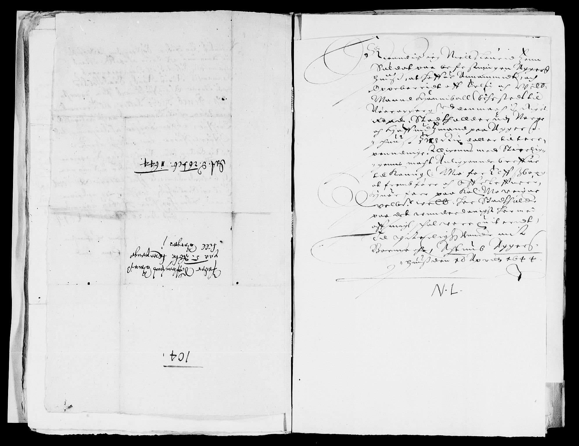 Rentekammeret inntil 1814, Reviderte regnskaper, Lensregnskaper, AV/RA-EA-5023/R/Rb/Rba/L0171: Akershus len, 1643-1644