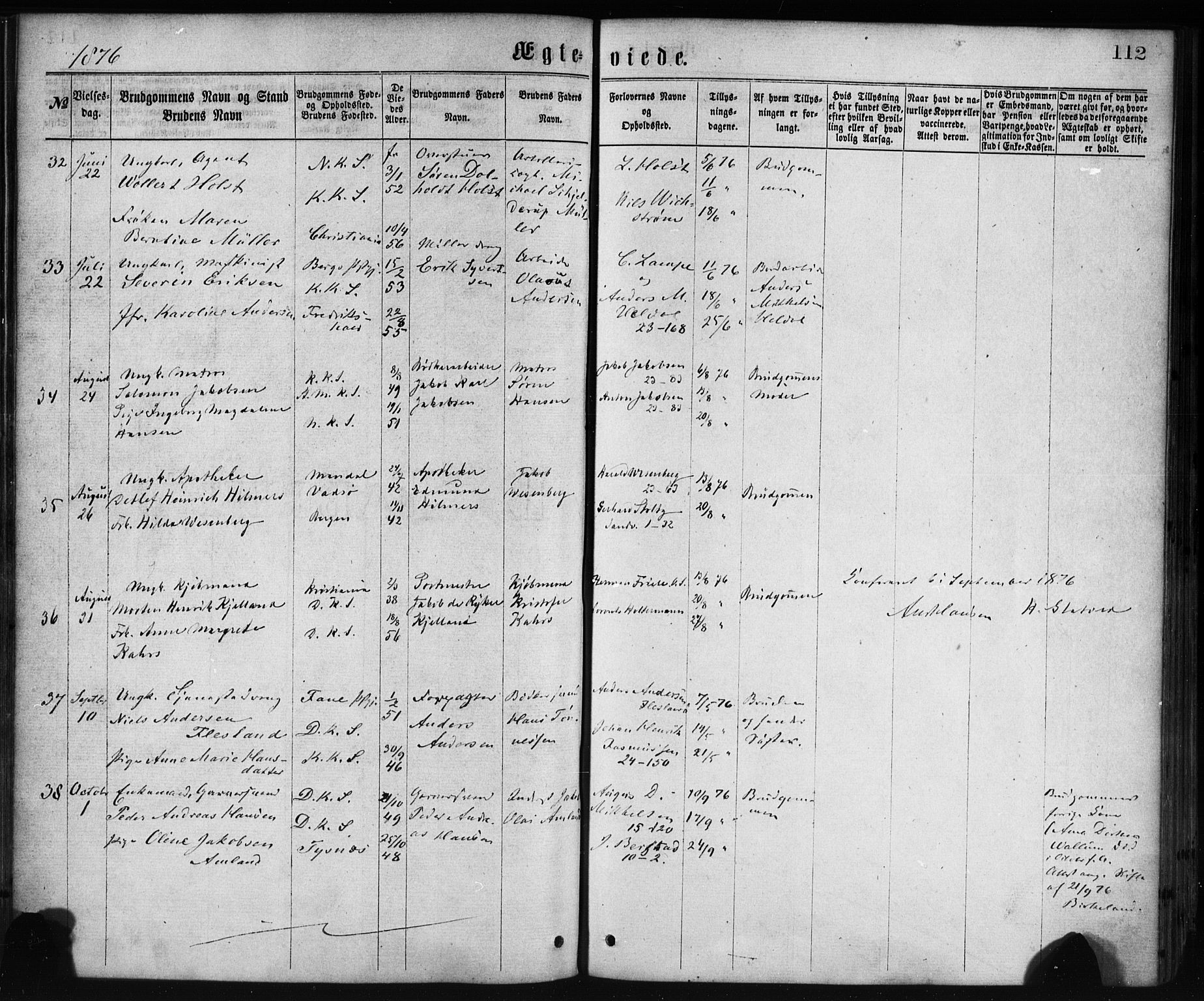 Korskirken sokneprestembete, AV/SAB-A-76101/H/Haa/L0036: Ministerialbok nr. D 3, 1867-1882, s. 112