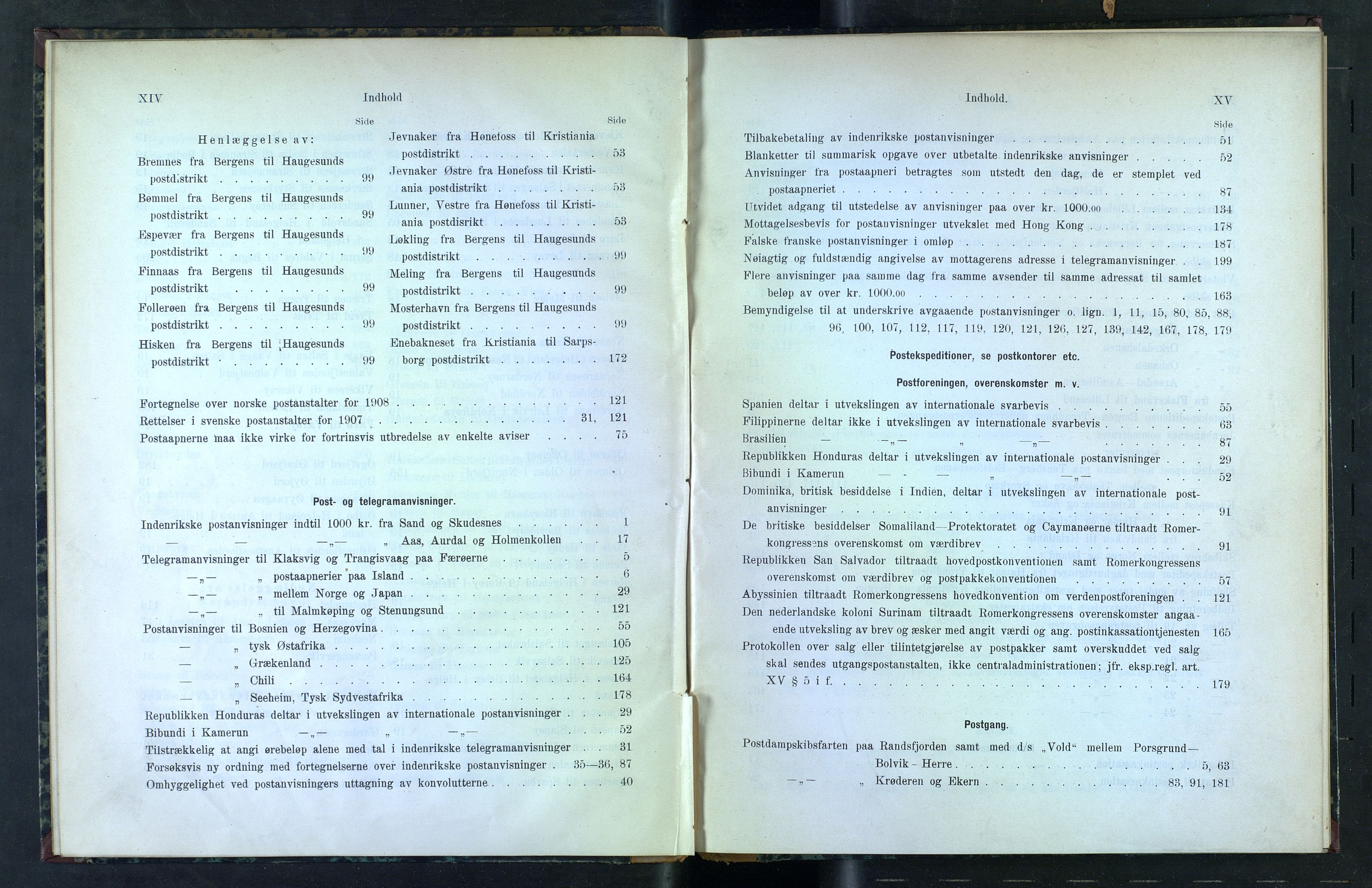 Norges Postmuseums bibliotek, NOPO/-/-/-: Sirkulærer fra Poststyrelsen, 1908
