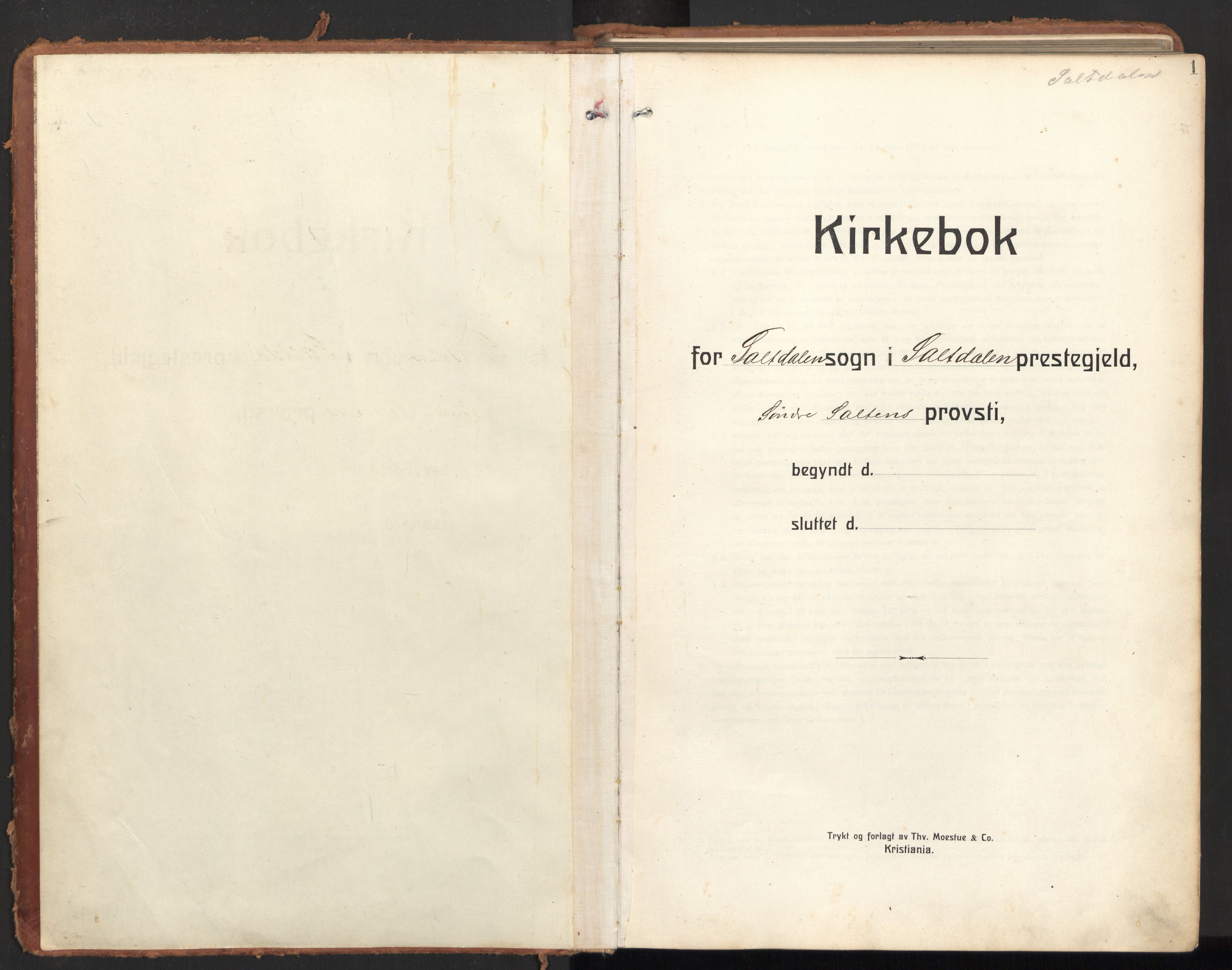 Ministerialprotokoller, klokkerbøker og fødselsregistre - Nordland, AV/SAT-A-1459/847/L0683: Klokkerbok nr. 847C11, 1908-1929, s. 1