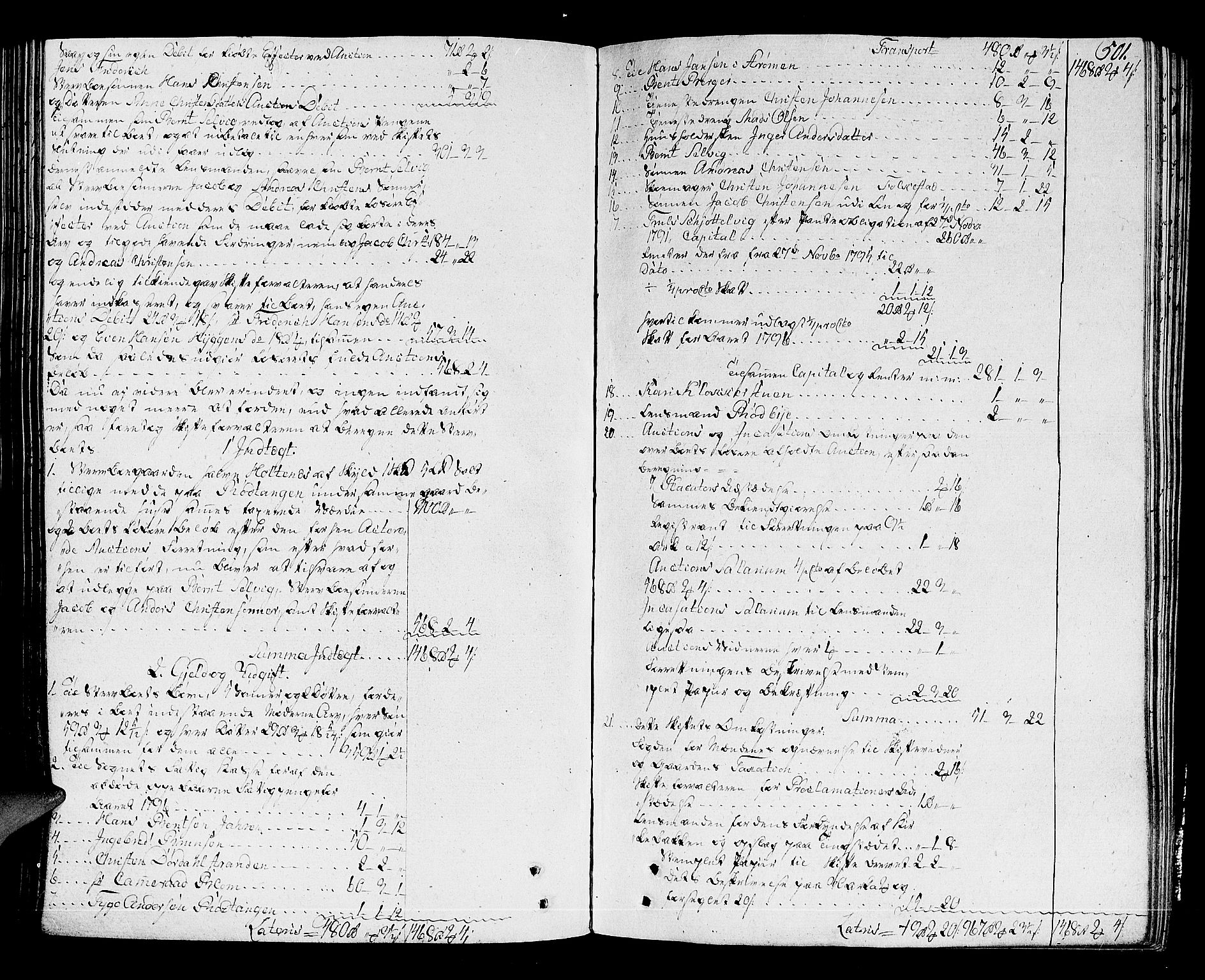 Lier, Røyken og Hurum sorenskriveri, AV/SAKO-A-89/H/Hc/L0007a: Skifteprotokoll, 1789-1799, s. 500b-501a
