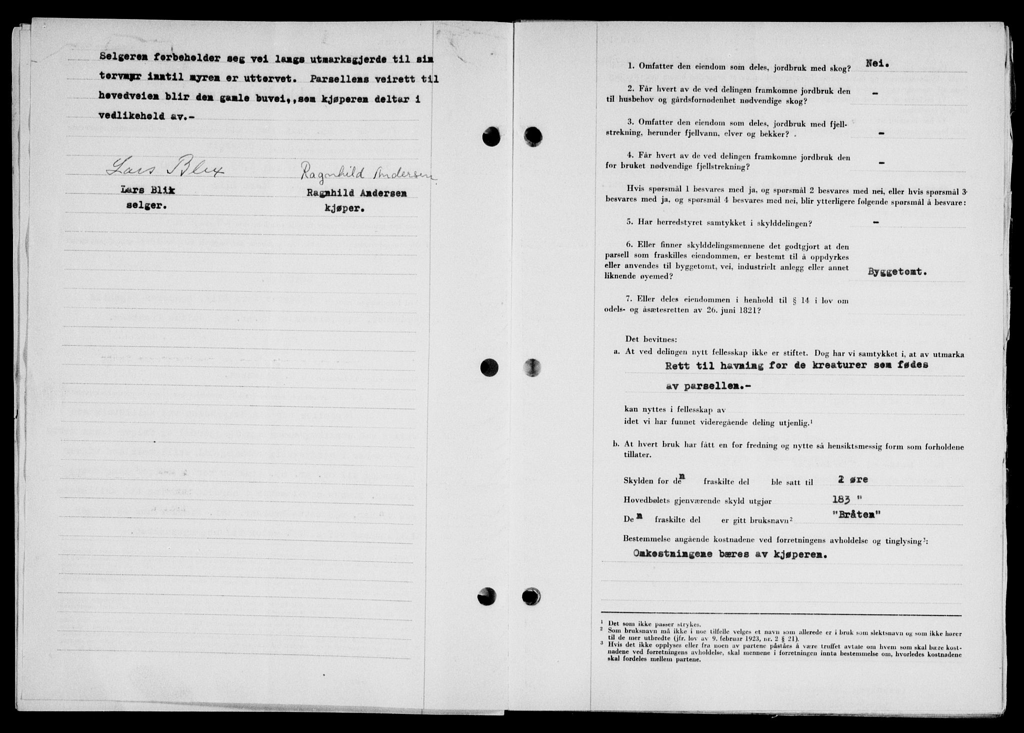 Lofoten sorenskriveri, SAT/A-0017/1/2/2C/L0019a: Pantebok nr. 19a, 1948-1948, Dagboknr: 1703/1948