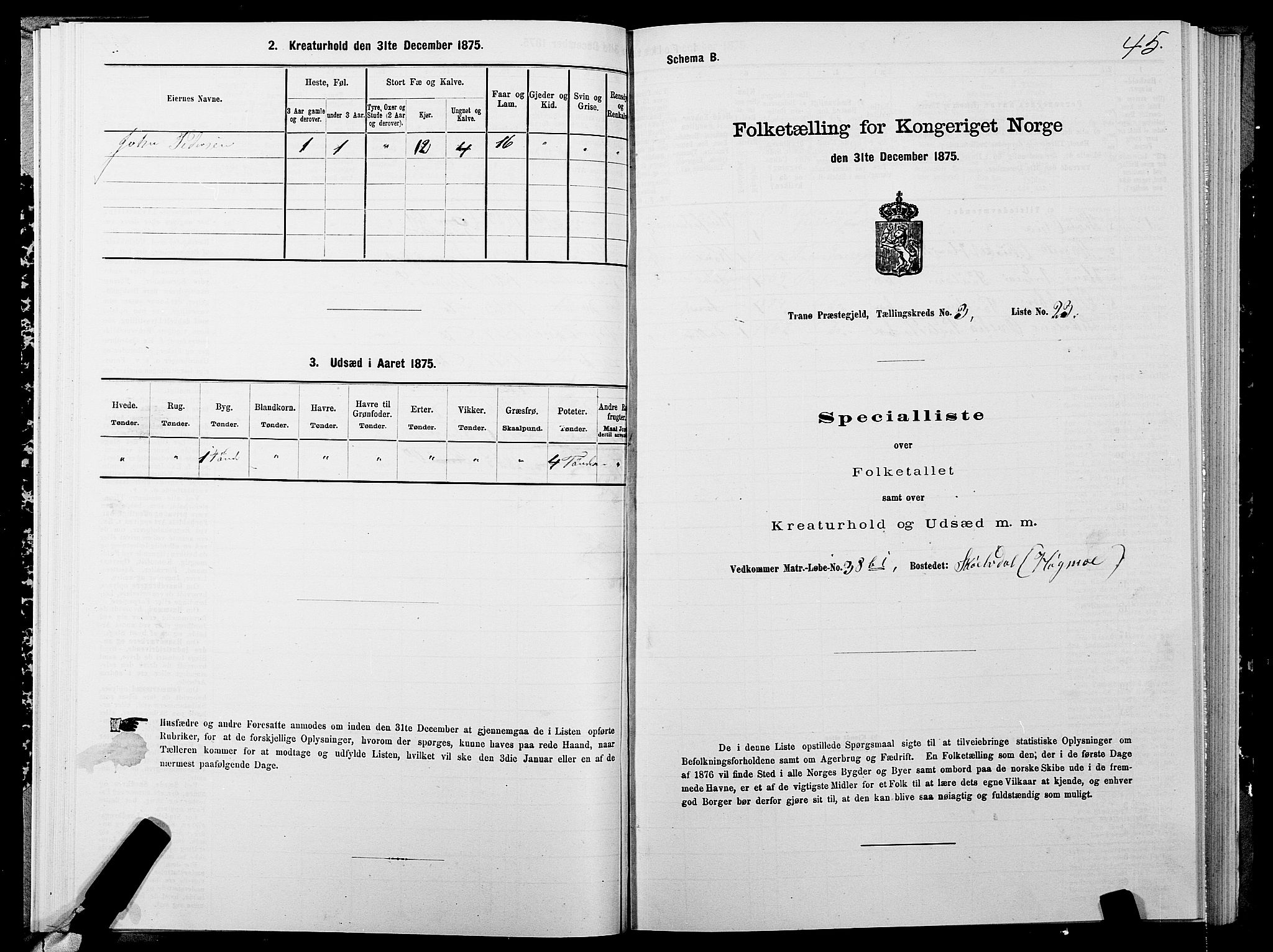 SATØ, Folketelling 1875 for 1927P Tranøy prestegjeld, 1875, s. 2045